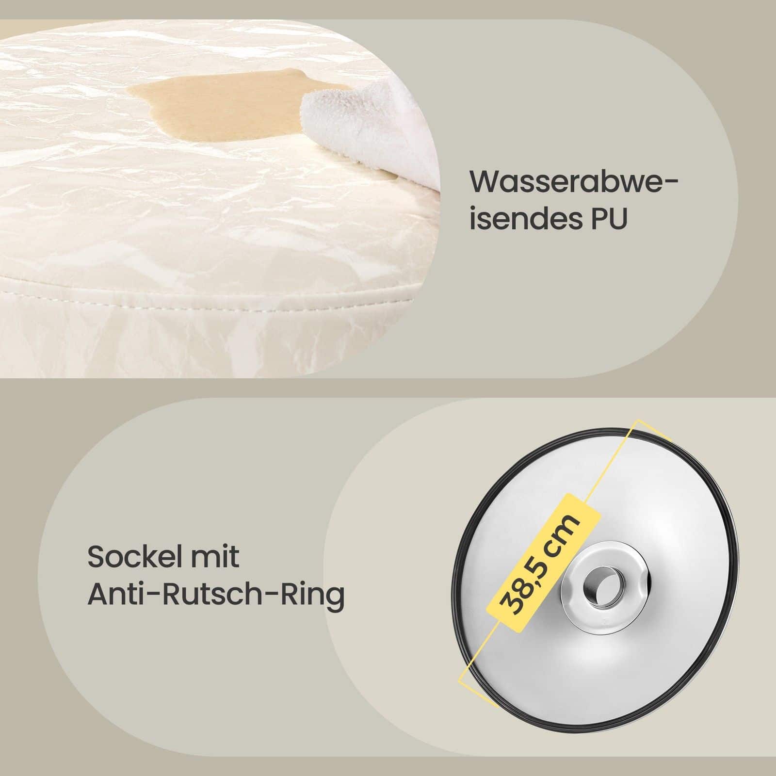 Sitzhocker, Schminkstuhl, höhenverstellbar