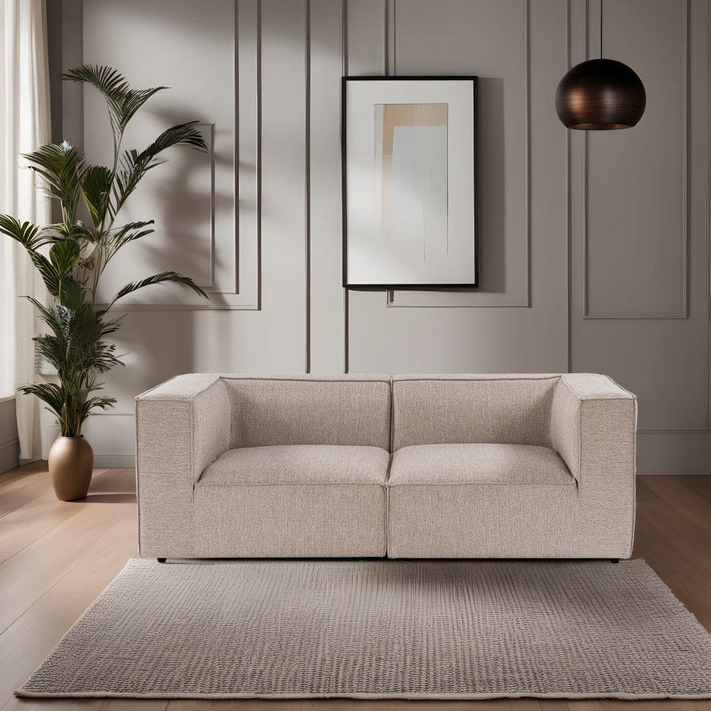 2-Sitzer-Sofa Sora – Mikrofaser Linen | Cappuccino & Beige 2-Sitzer-Sofa Sora – Mikrofaser Linen | Cappuccino & Beige