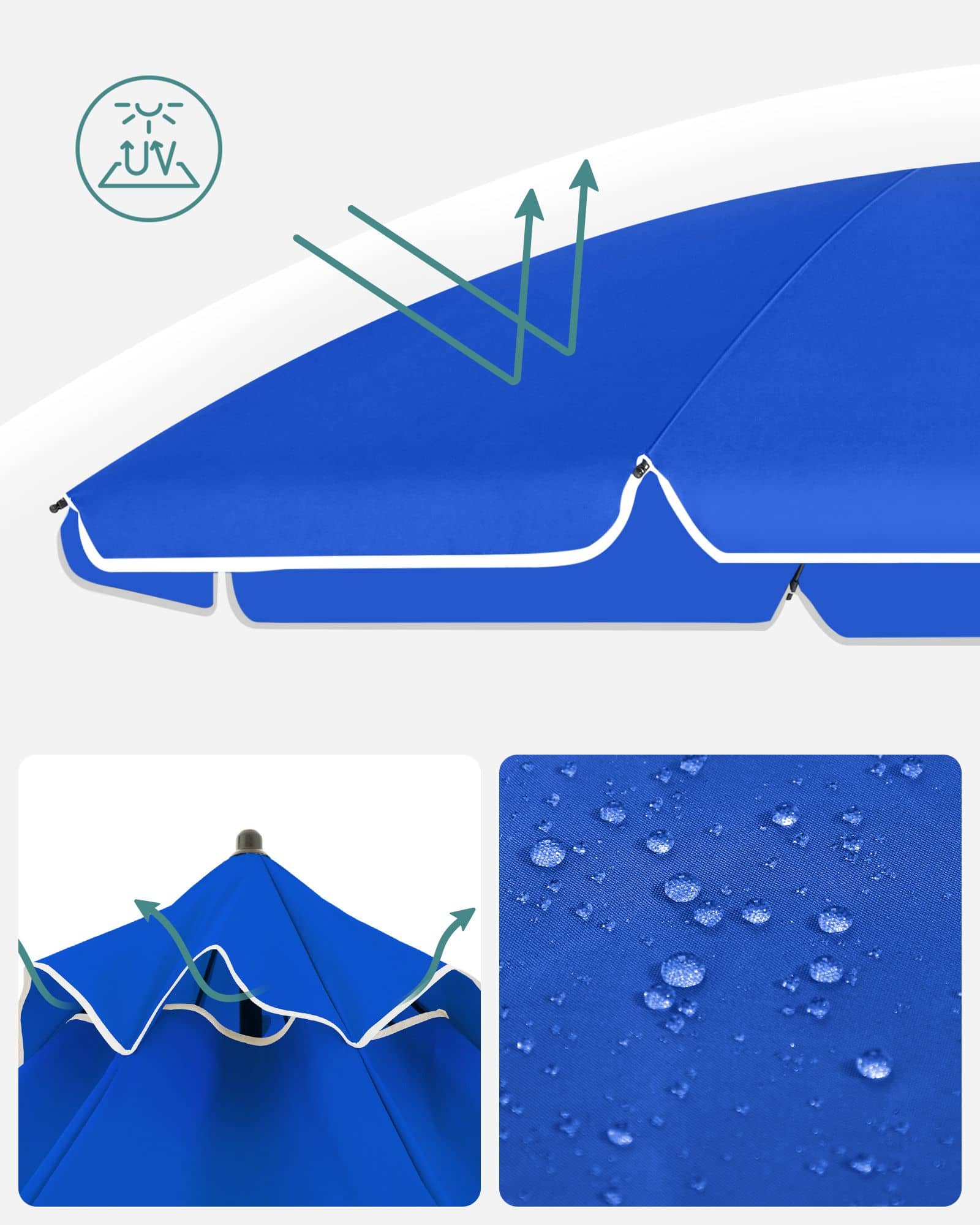 Knickbarer Sonnenschirm Blau-GPU60BU Knickbarer Sonnenschirm Blau-GPU60BU