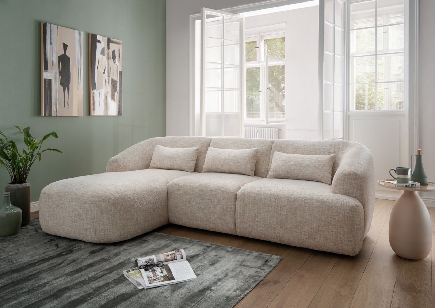Ecksofa Caponi von Benformato –  mit Tonnentaschenfederkern