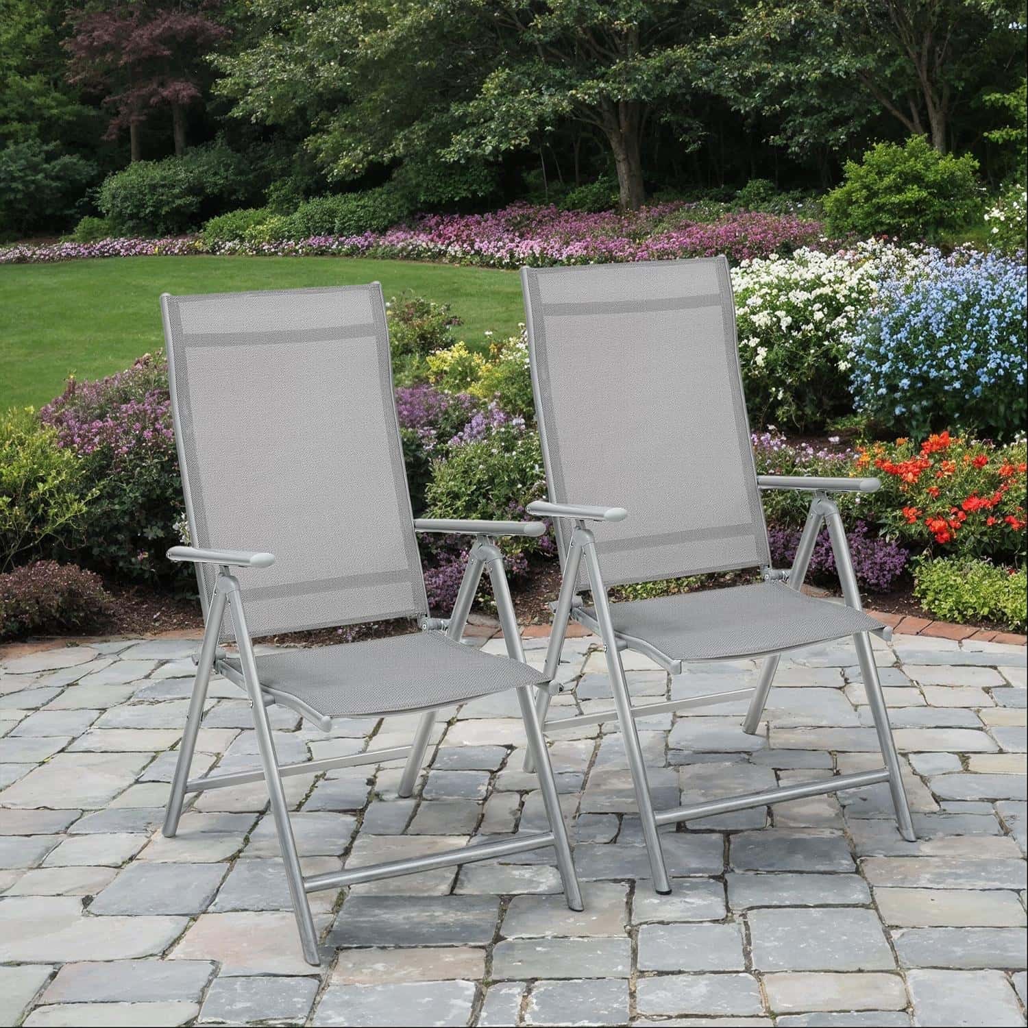 Gartenstühle 2er Set grau Gartenstühle 2er Set grau