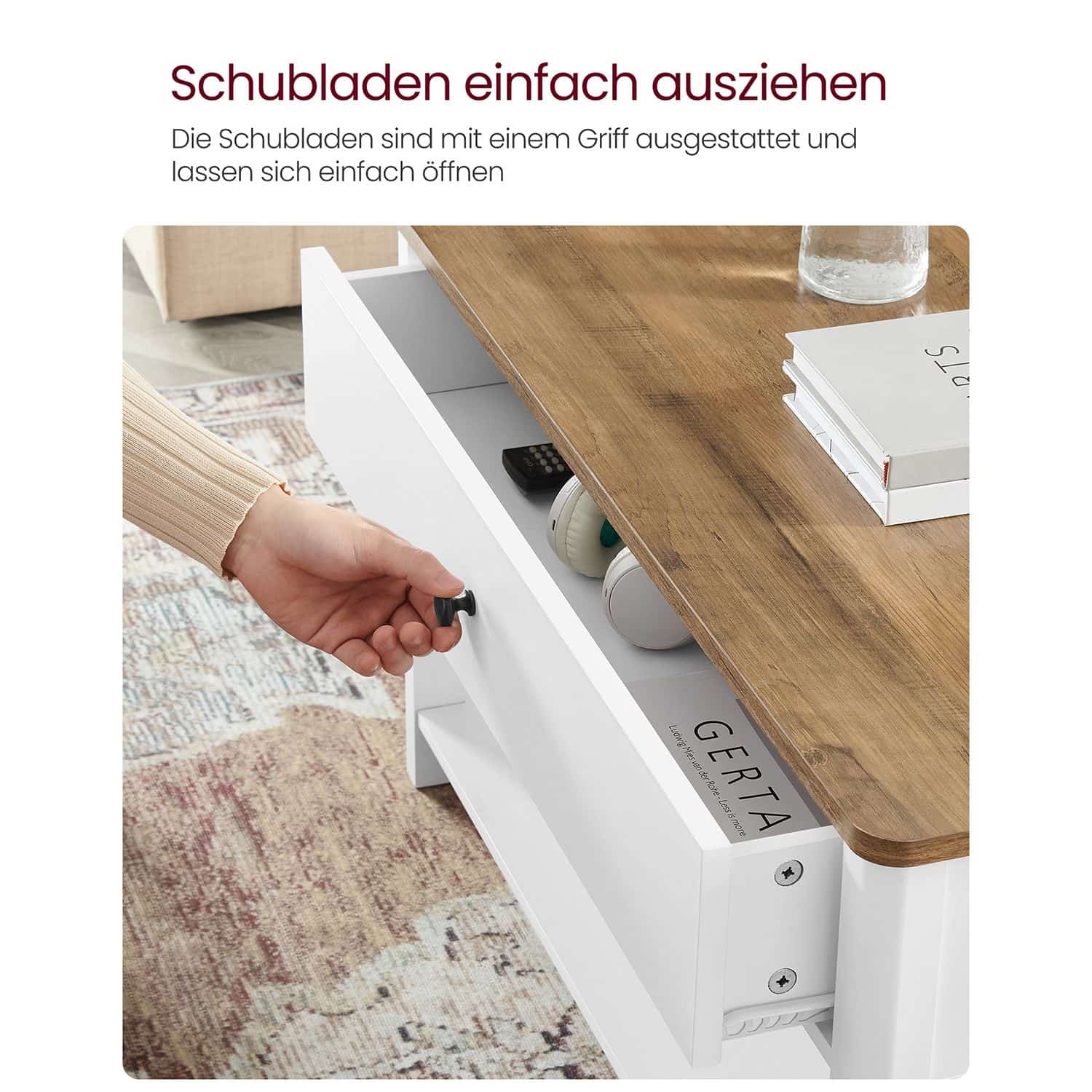 Couchtisch mit 2 Schubladen Couchtisch mit 2 Schubladen