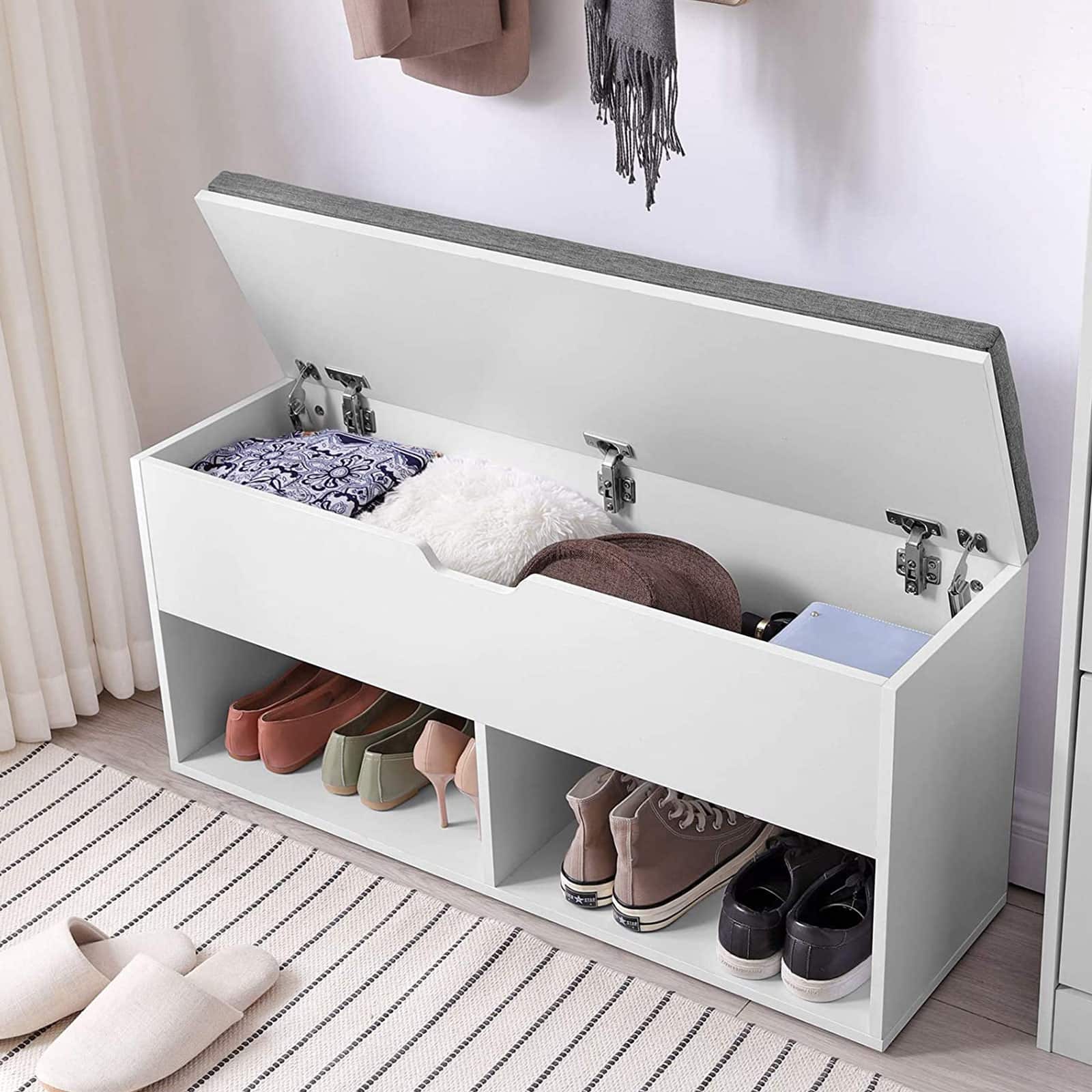 LHS21WT-4 Schuhbank mit 2 offenen Fächern