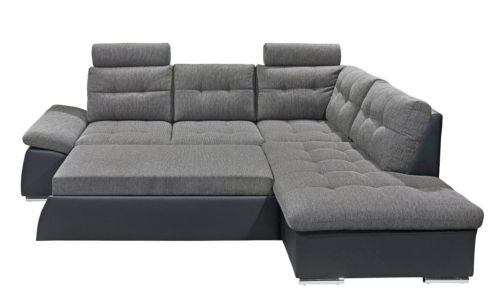 Ecksofa Jakarta Schwarz | Anthrazit – Modernes Sofa mit Schlaffunktion & Kissen | ED Exciting Design Ecksofa Jakarta Schwarz | Anthrazit – Modernes Sofa mit Schlaffunktion & Kissen | ED Exciting Design