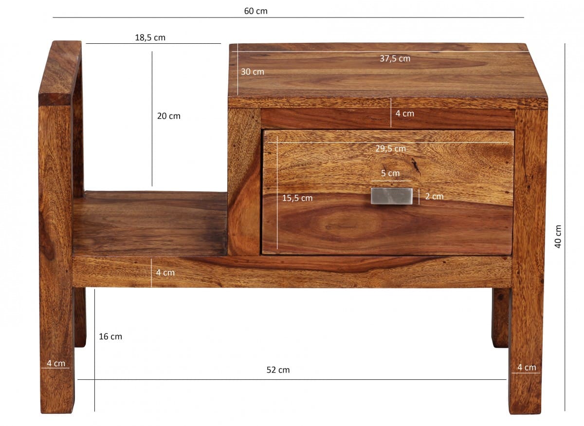 36250-WOHNLING-Nachtkaestchen-mit-Zeitungstaender-Sto_16 Nachttisch MUMBAI Massiv-Holz Sheesham Nacht-Kommode 40 cm hoch Schublade mit Zeitungsablage Nachtschrank Echt-Holz