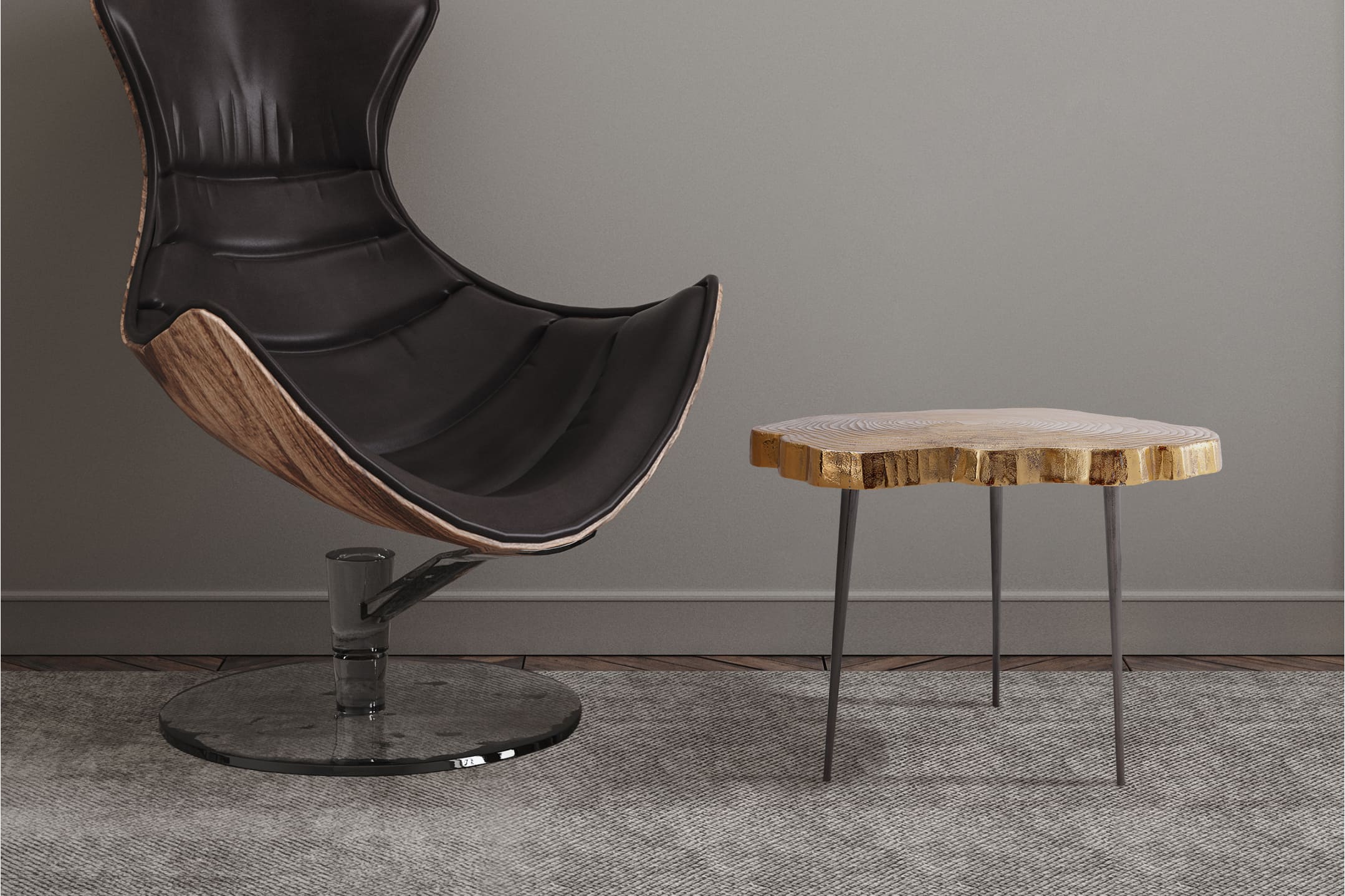 Beistelltisch Wood Art 225 Silber