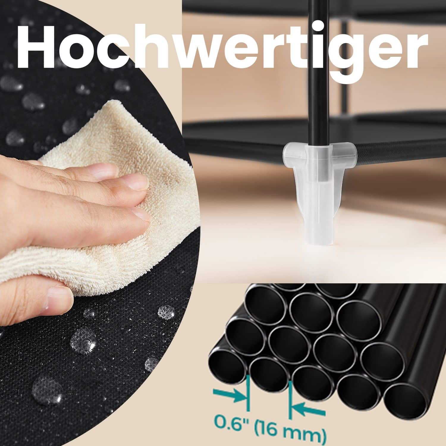 Stoffschrank, Kleiderschrank, 45 x 170 x 167 cm Stoffschrank, Kleiderschrank, 45 x 170 x 167 cm