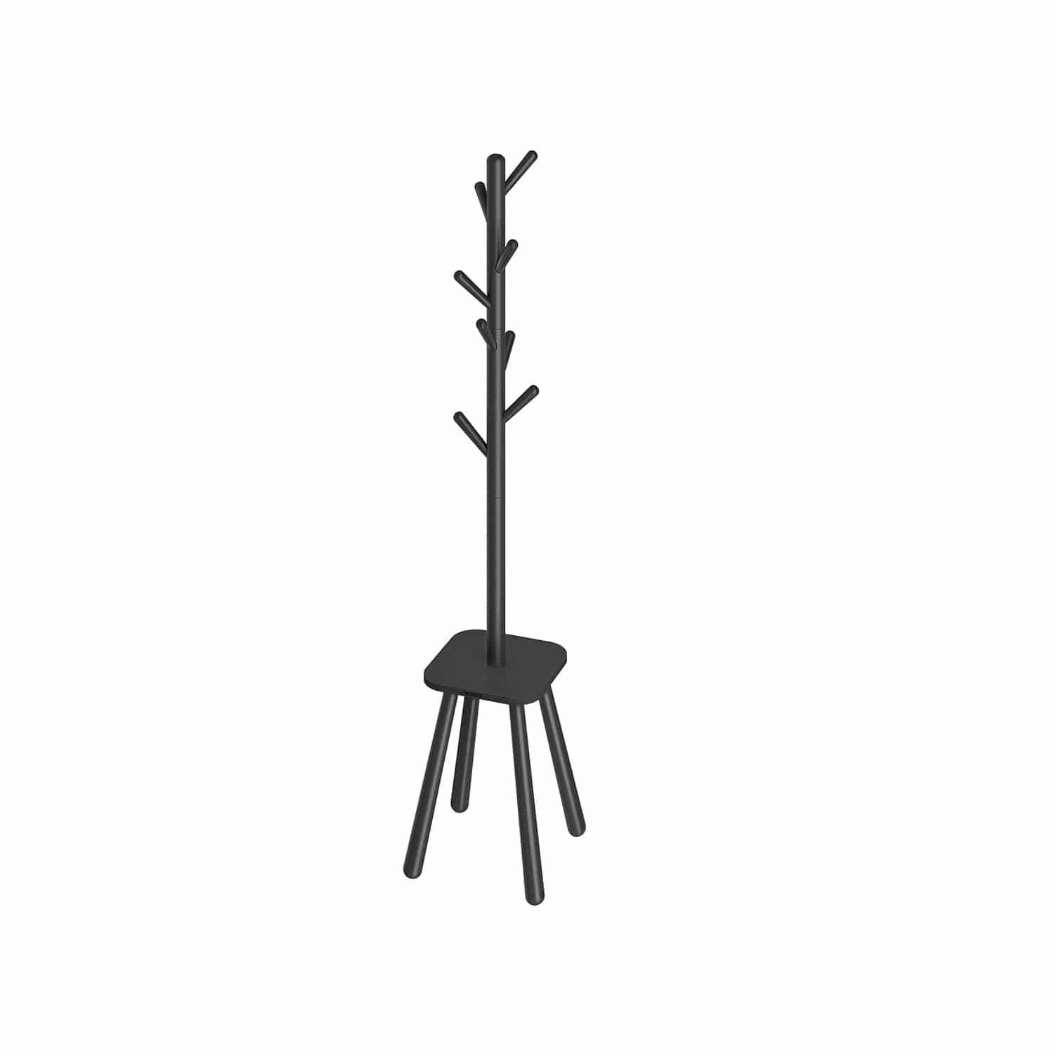Garderobenständer mit 8 Haken und Ablagefläche 170,5 cm hoch