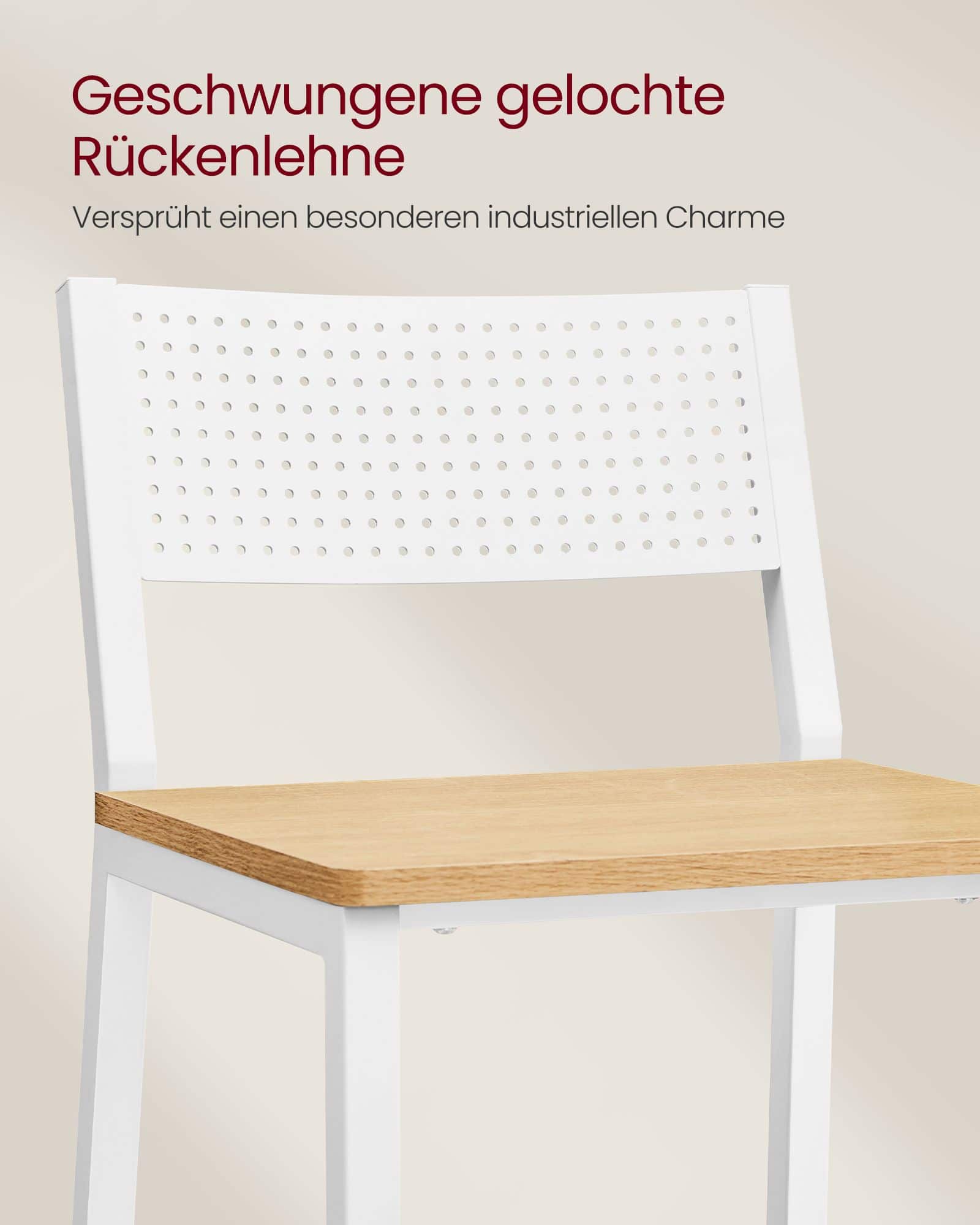 Industrie-Design Barhocker 2er Set beigeweiß-LBC070W09 Industrie-Design Barhocker 2er Set beigeweiß-LBC070W09