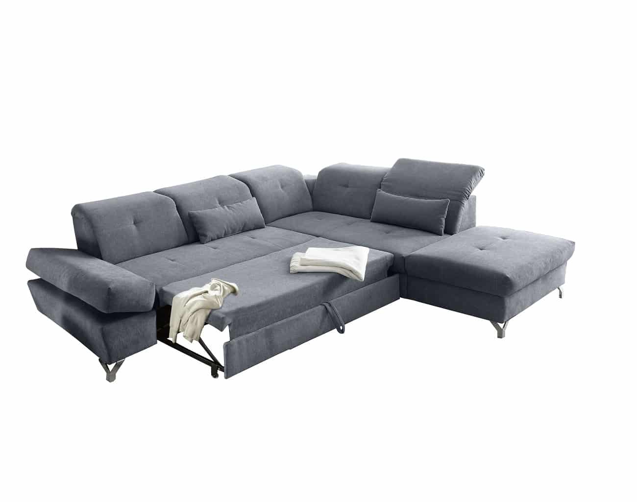 Sofaecke mit Schlaffunktion Melfi – Anthrazit - ED Exciting Design Sofaecke mit Schlaffunktion Melfi – Anthrazit - ED Exciting Design