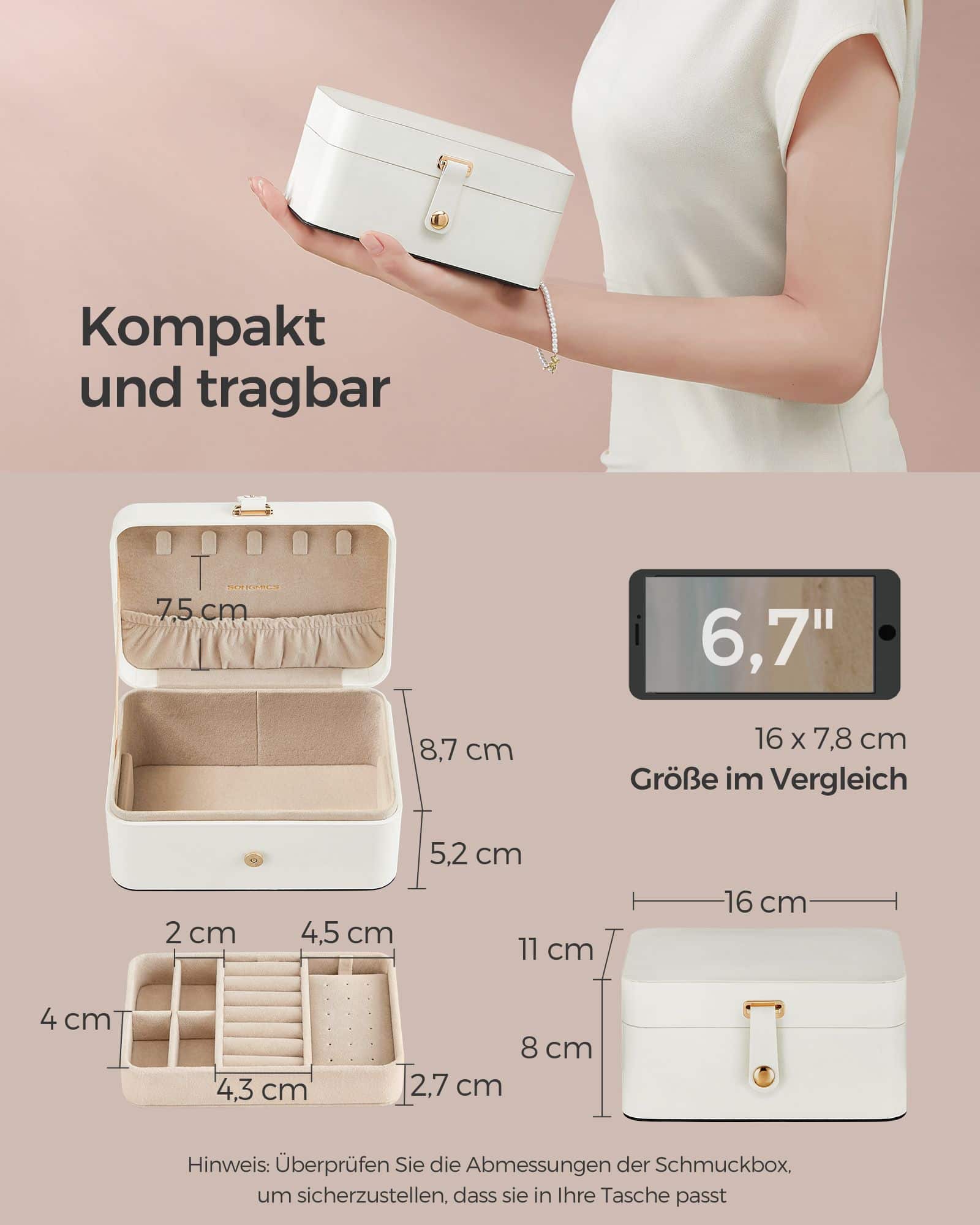 Schmuckkästchen für größere Accessoires Geschenkidee wolkenweiß