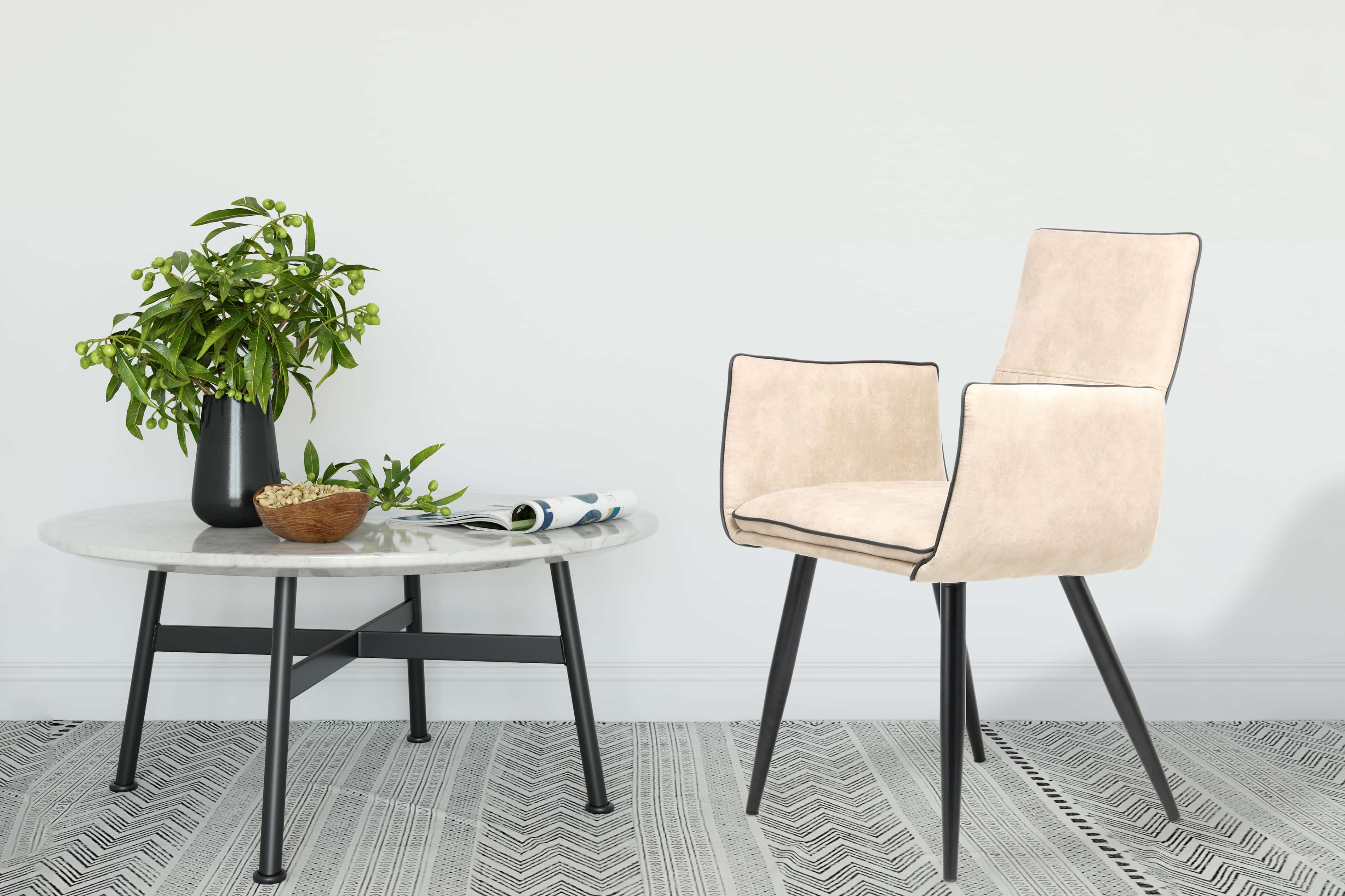 Stuhl Penelope 110 2er-Set Beige