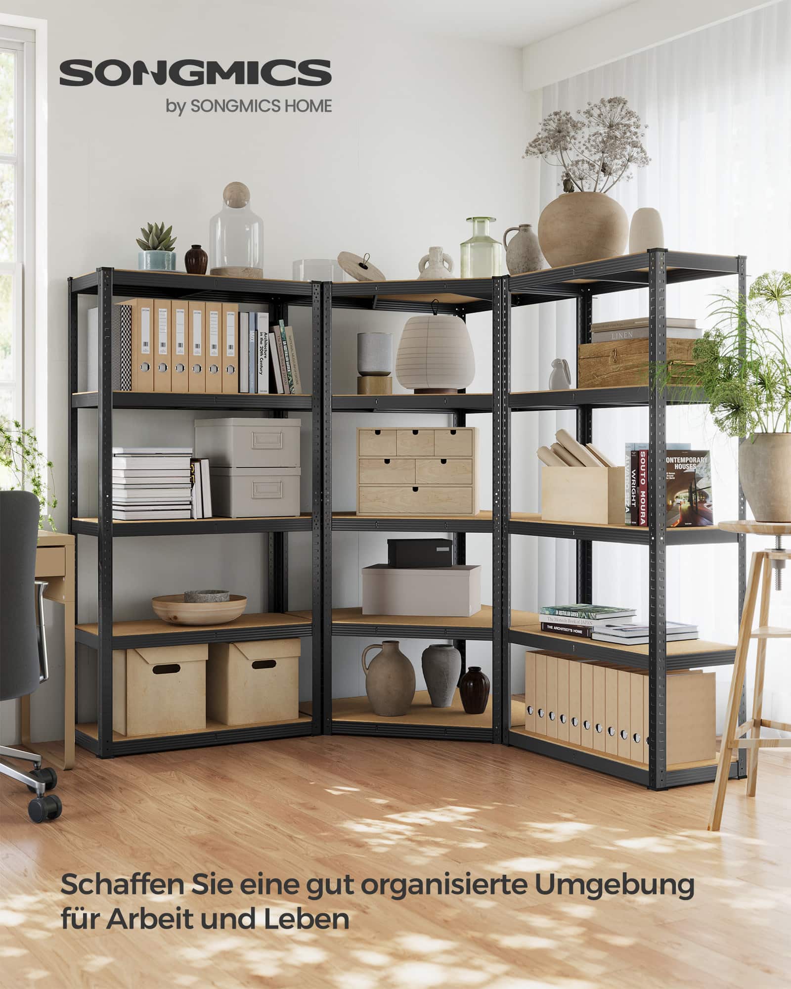 Eckregal-Set 5 Ebenen bis 2625 kg belastbar Eckregal-Set 5 Ebenen bis 2625 kg belastbar