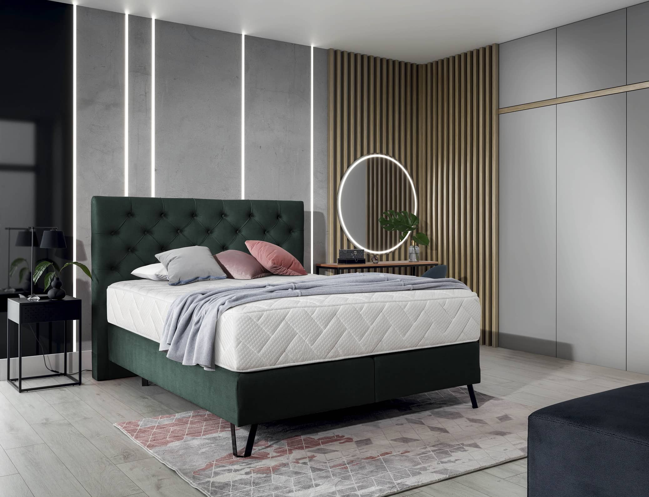 Boxspringbett Bertina – Ihr Traum vom perfekten Schlaf in drei verschiedenen Größen Boxspringbett Bertina – Ihr Traum vom perfekten Schlaf in drei verschiedenen Größen