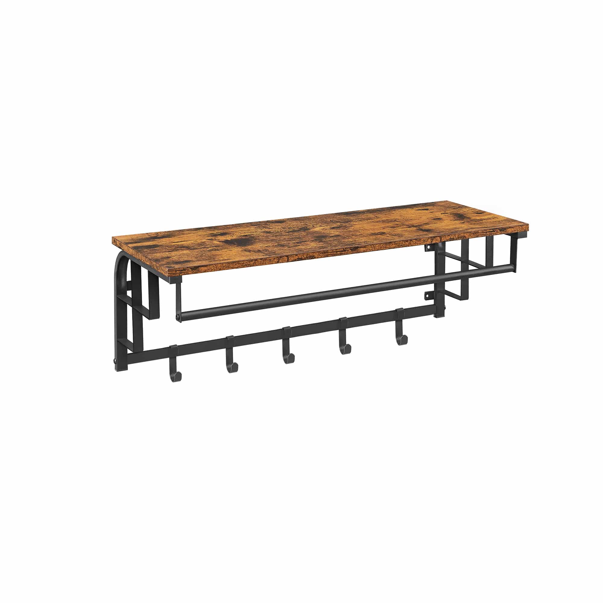 Wandgarderobe mit 5 abnehmbaren Haken Wandgarderobe mit 5 abnehmbaren Haken