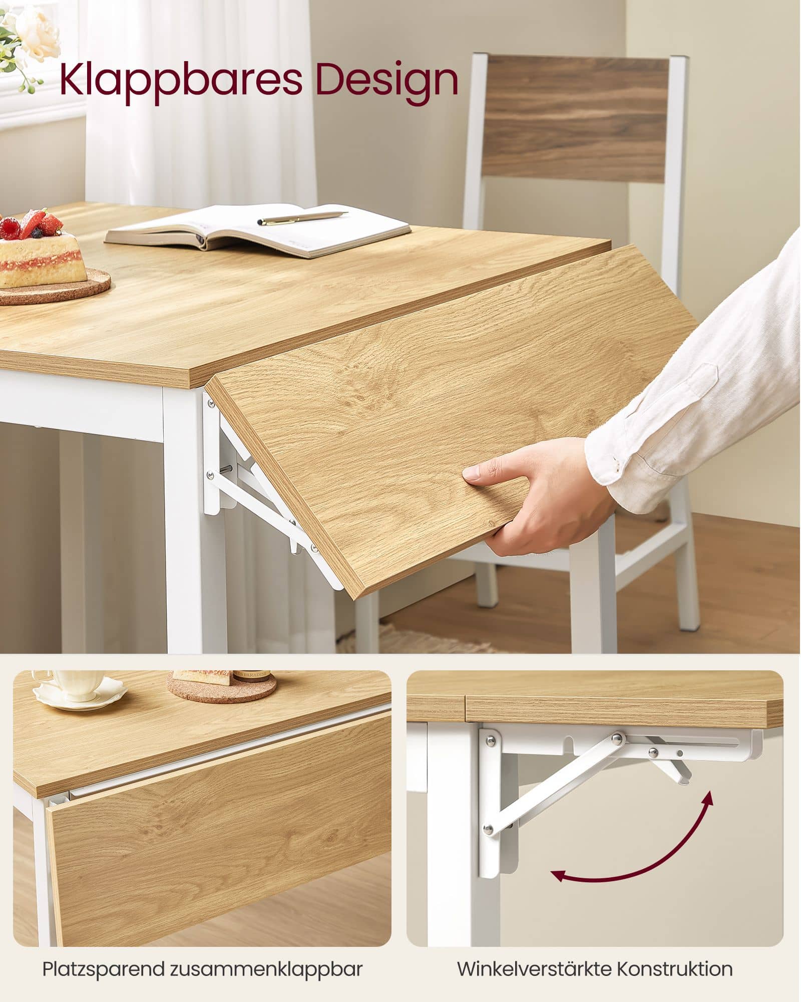 Esstisch für 2-4 Personen natureichenfarben-wolkenweiß Esstisch für 2-4 Personen natureichenfarben-wolkenweiß