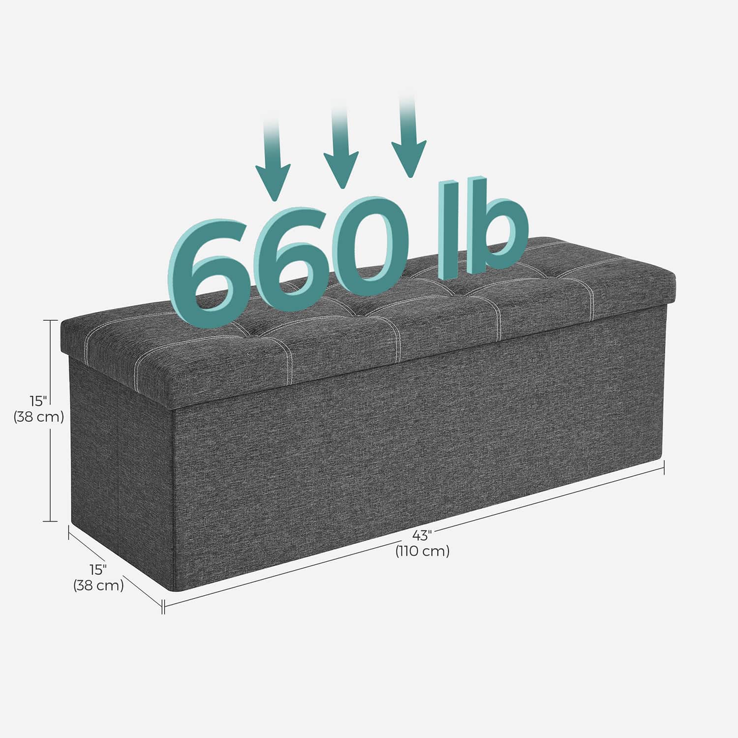 Sitzbank mit Stauraum für Schlafzimmer dunkelgrau-B34LSF077G04 Sitzbank mit Stauraum für Schlafzimmer dunkelgrau-B34LSF077G04
