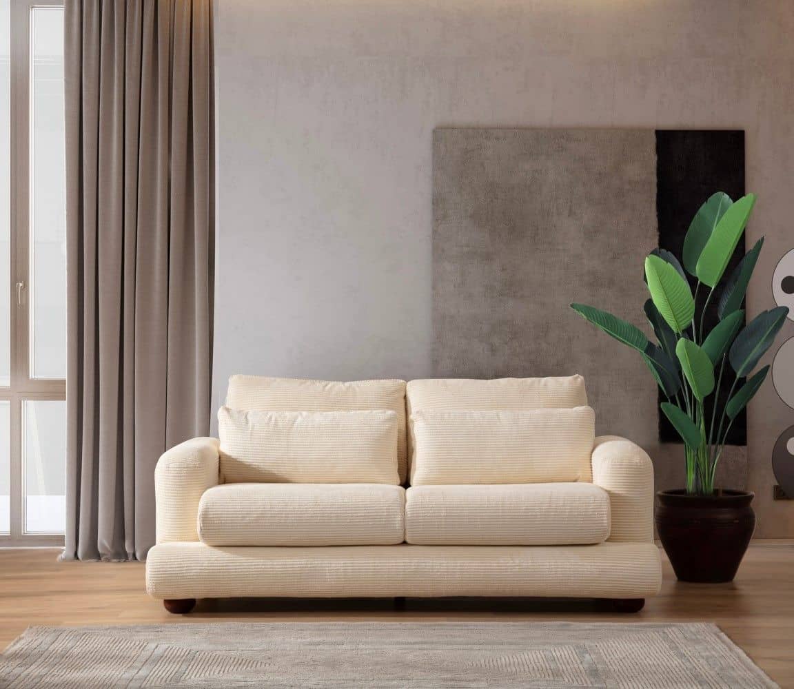 Sofa River 2-Sitzer Beige Breitcord Sofa River 2-Sitzer Beige Breitcord