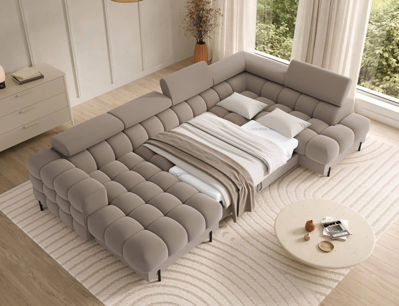 Wohnlandschaft Feraria Sola mit Schlaffunktion von Eltap Wohnlandschaft Feraria Sola mit Schlaffunktion von Eltap