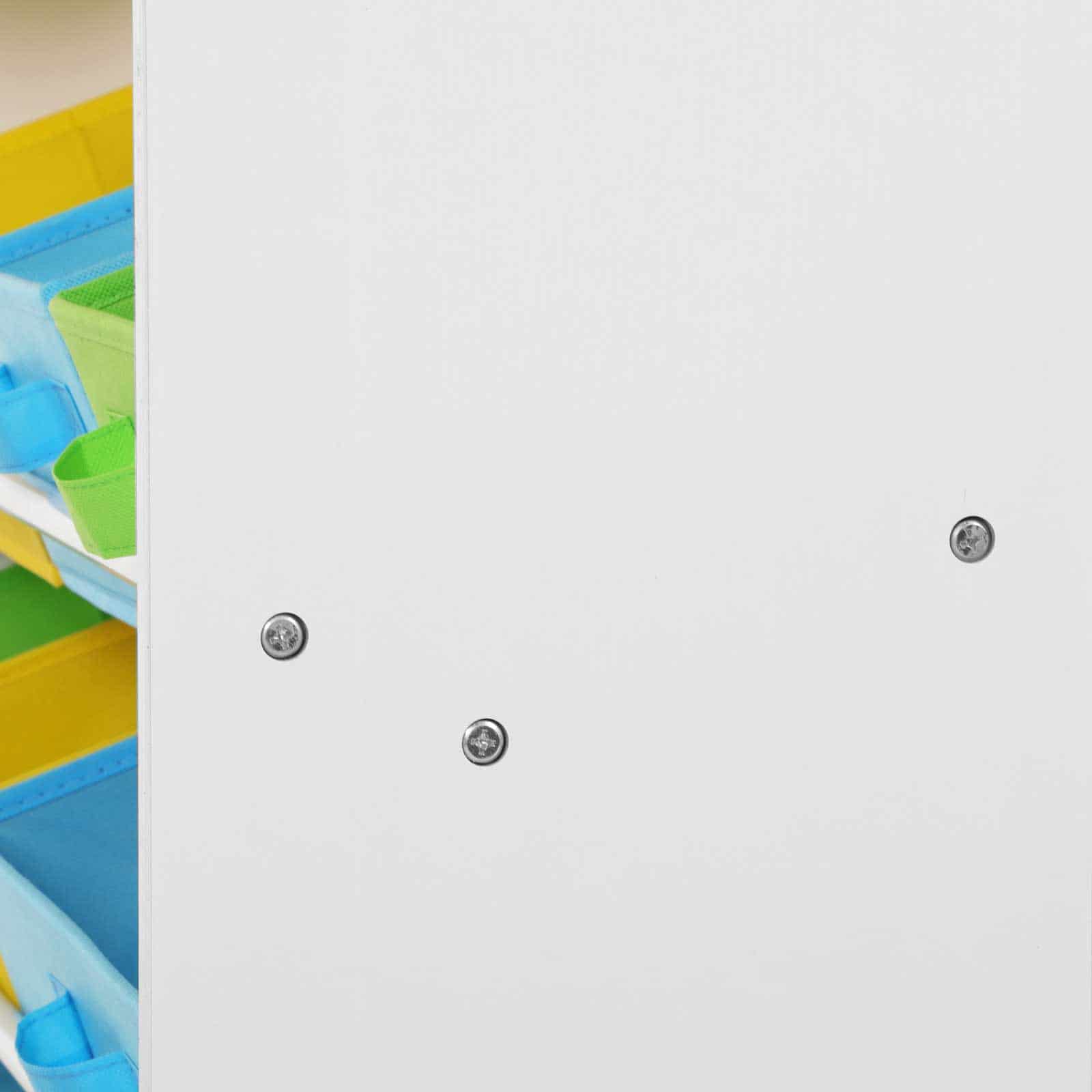 Kinderregal mit bunten Kisten-GKR31WT Kinderregal mit bunten Kisten-GKR31WT