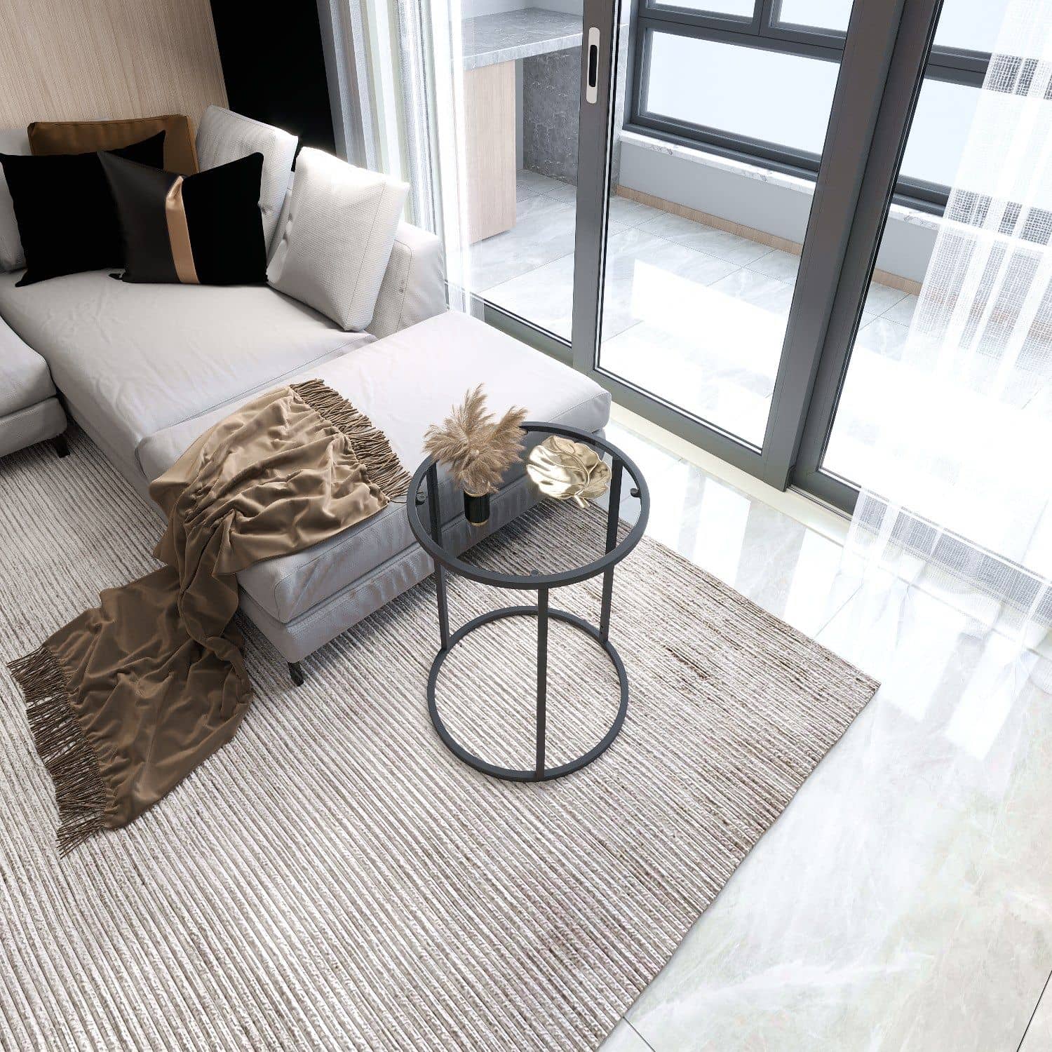 Alya Tekli - schwarz, Glass - Beistelltisch Alya Tekli - schwarz, Glass - Beistelltisch