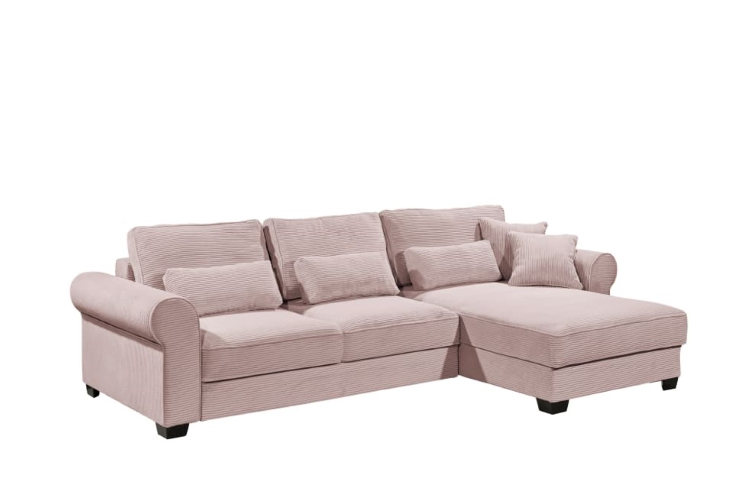 Ecksofa Angelina - Schlafsofa mit Bettkasten und Nosagfederung in Breitcord - ED Exciting Design Ecksofa Angelina - Schlafsofa mit Bettkasten und Nosagfederung in Breitcord - ED Exciting Design