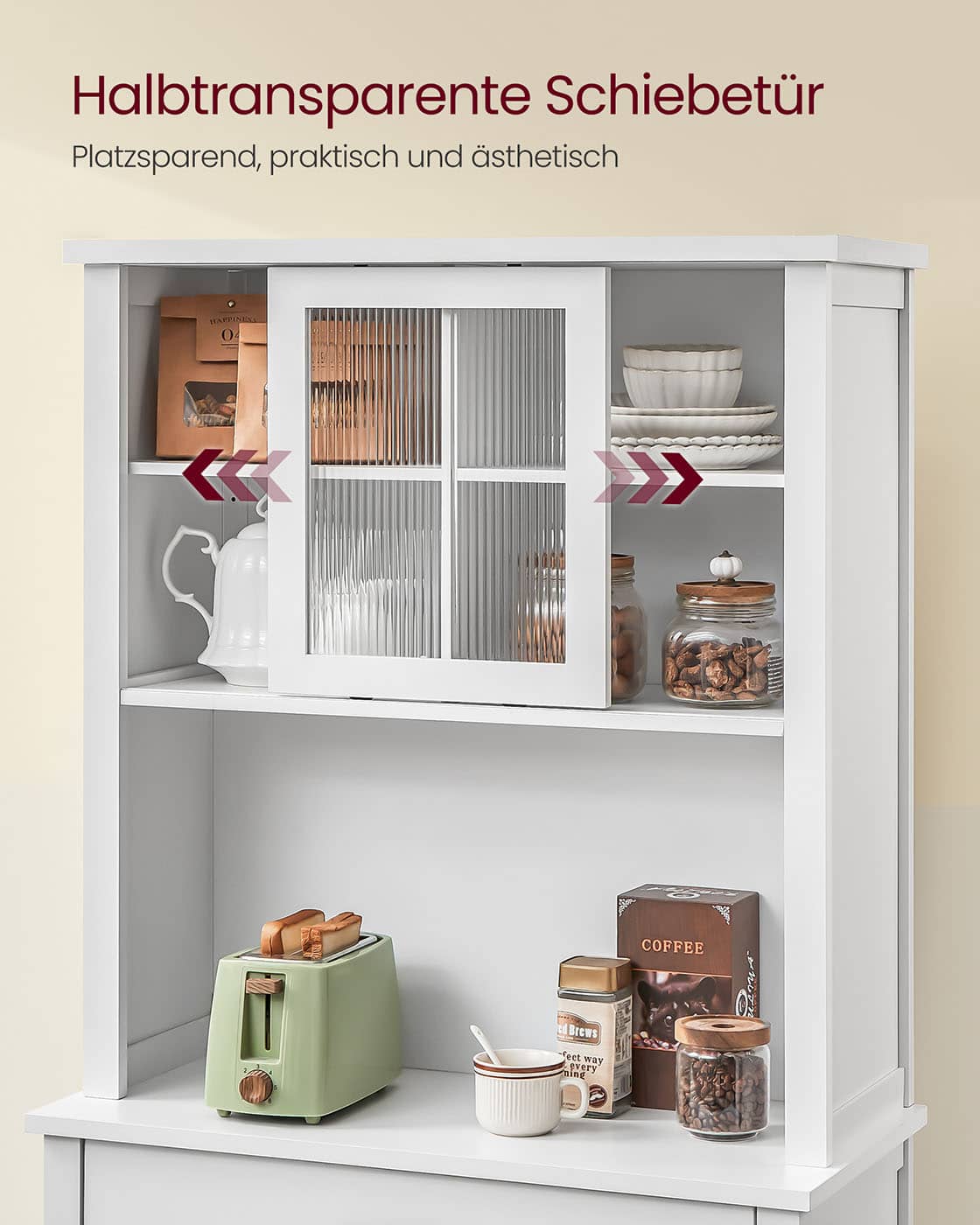 Sideboard mit Beleuchtung wolkenweiß Sideboard mit Beleuchtung wolkenweiß
