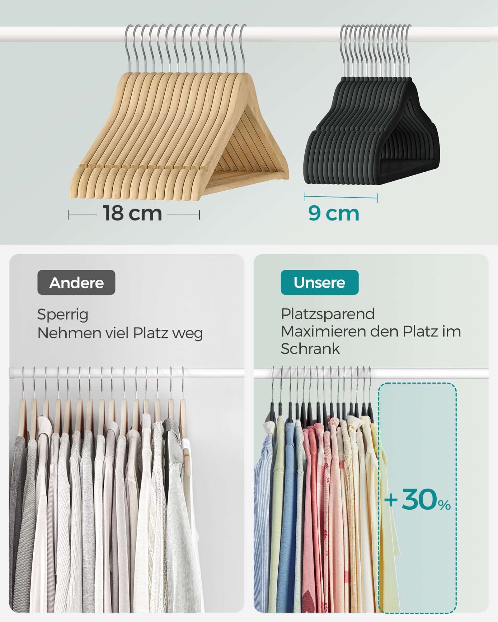 Kinderkleiderbügel 50er Set mit 360° drehbaren Haken tintenschwarz-CRF027B05 Kinderkleiderbügel 50er Set mit 360° drehbaren Haken tintenschwarz-CRF027B05