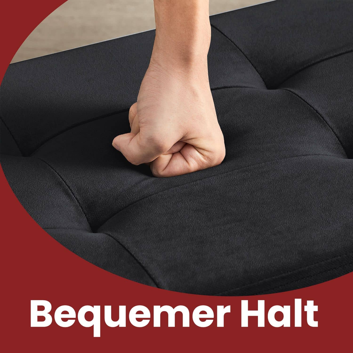 Sitzhocker mit Stauraum, kleine Fußbank, Sitzbank