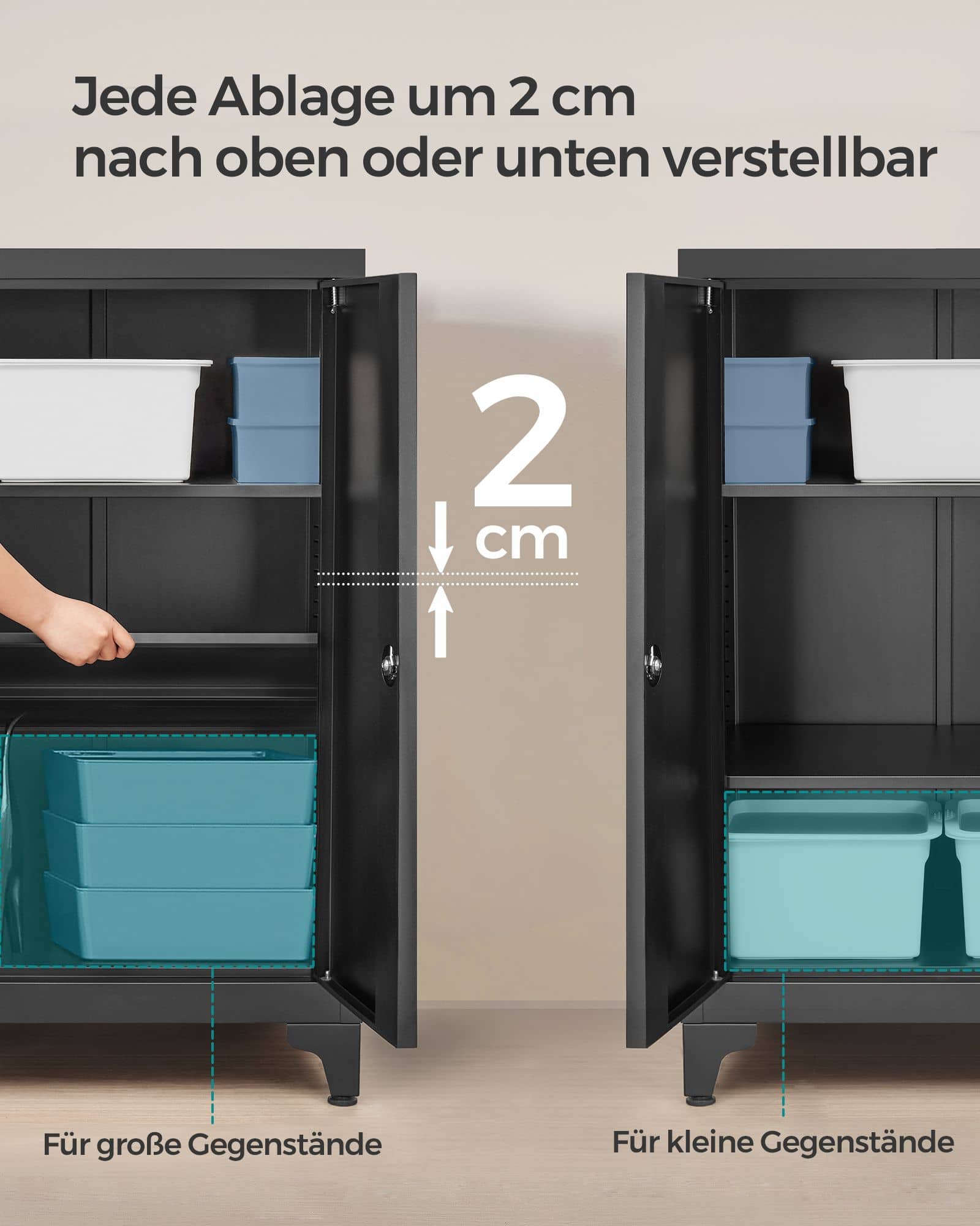 Aktenschrank mit 2 Türen aus Stahl Aktenschrank mit 2 Türen aus Stahl