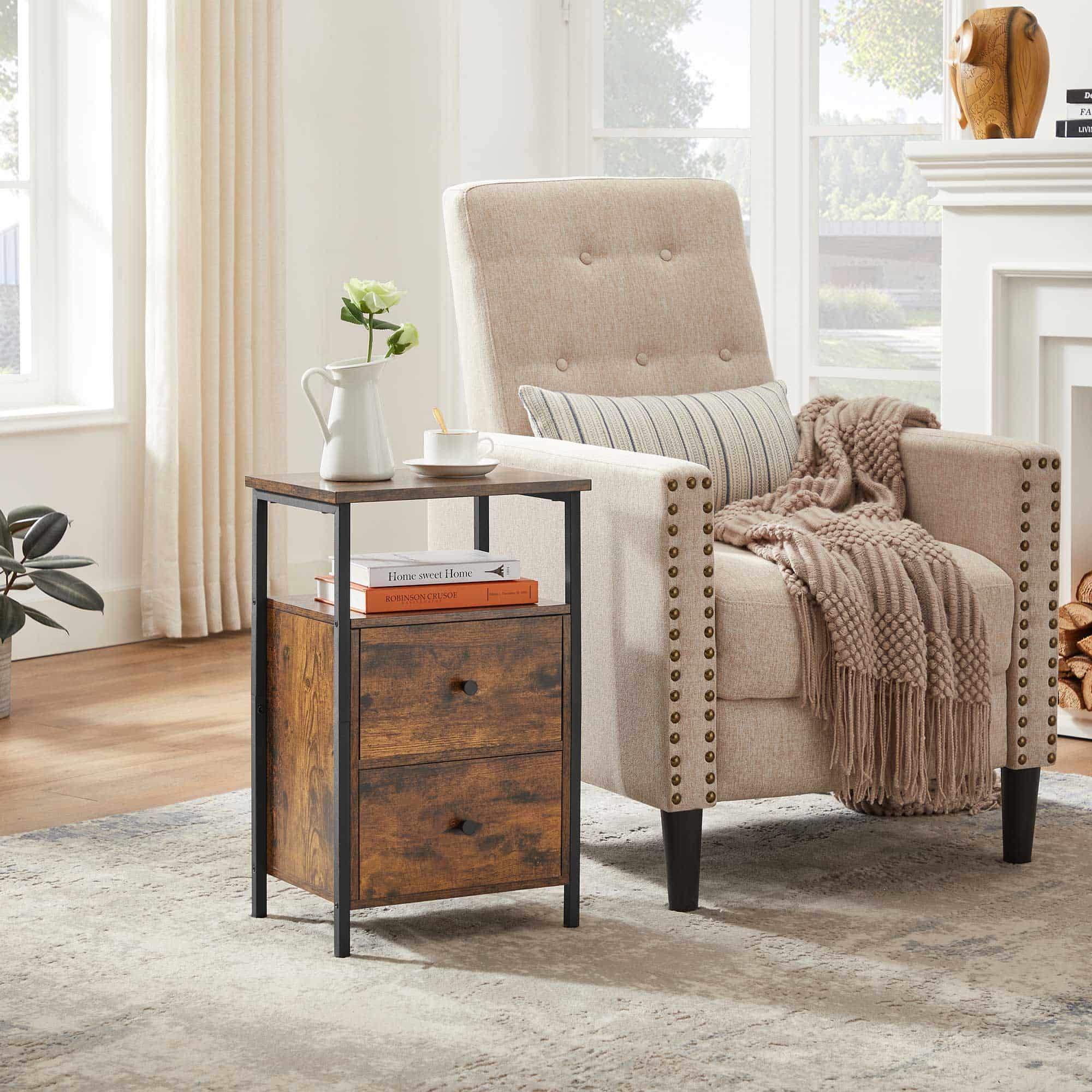 Nachttisch mit 2 Schubladen-B34LET521B01