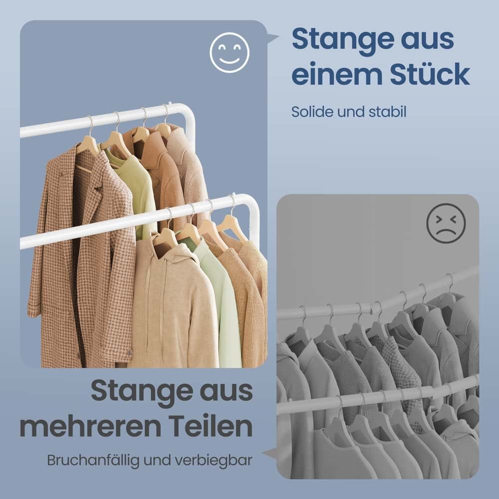 Kleiderständer, Kleiderstange auf Rollen, Garderobenständer Kleiderständer, Kleiderstange auf Rollen, Garderobenständer