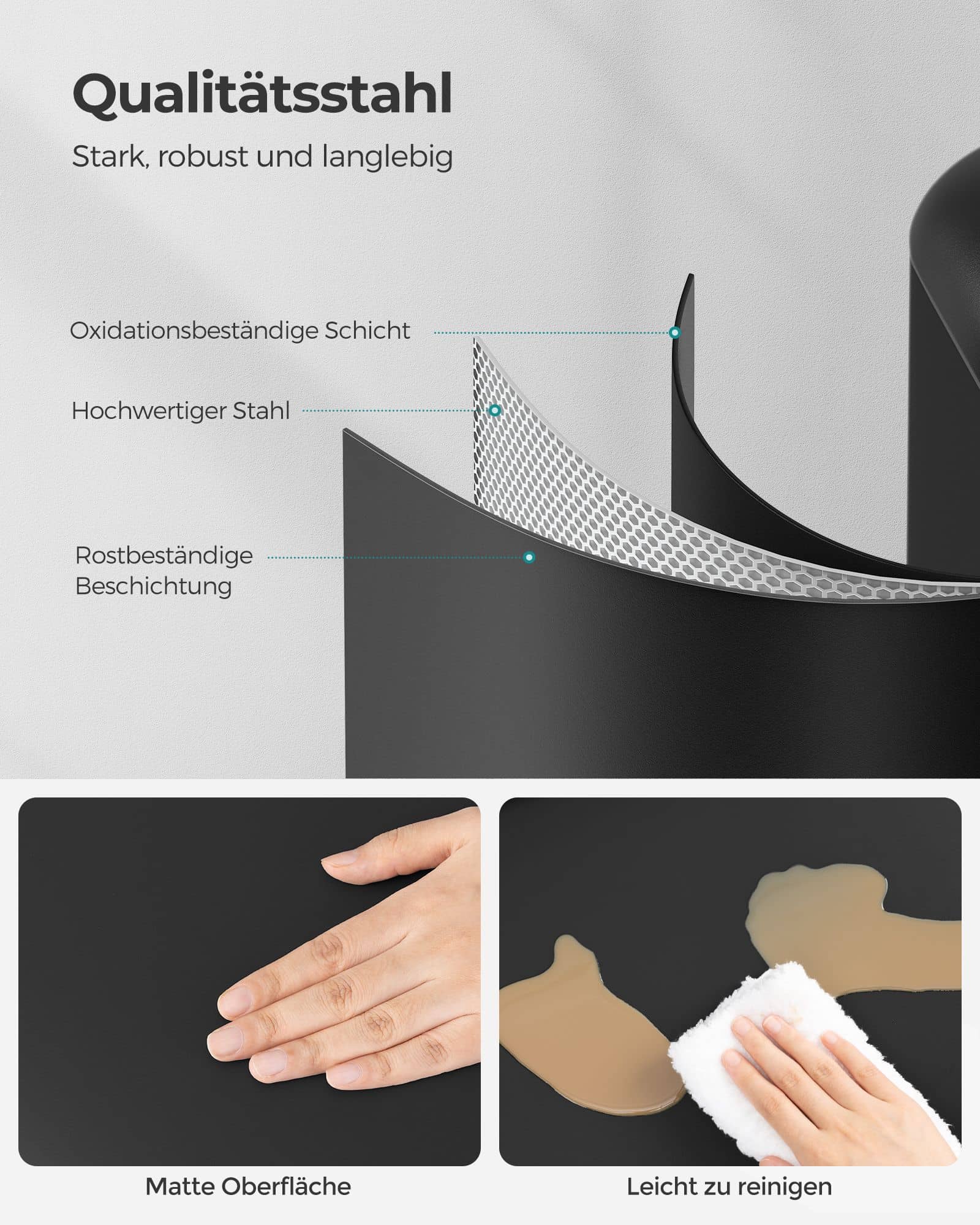 Treteimer mit Inneneimer Schwarz-LTB01BK Treteimer mit Inneneimer Schwarz-LTB01BK
