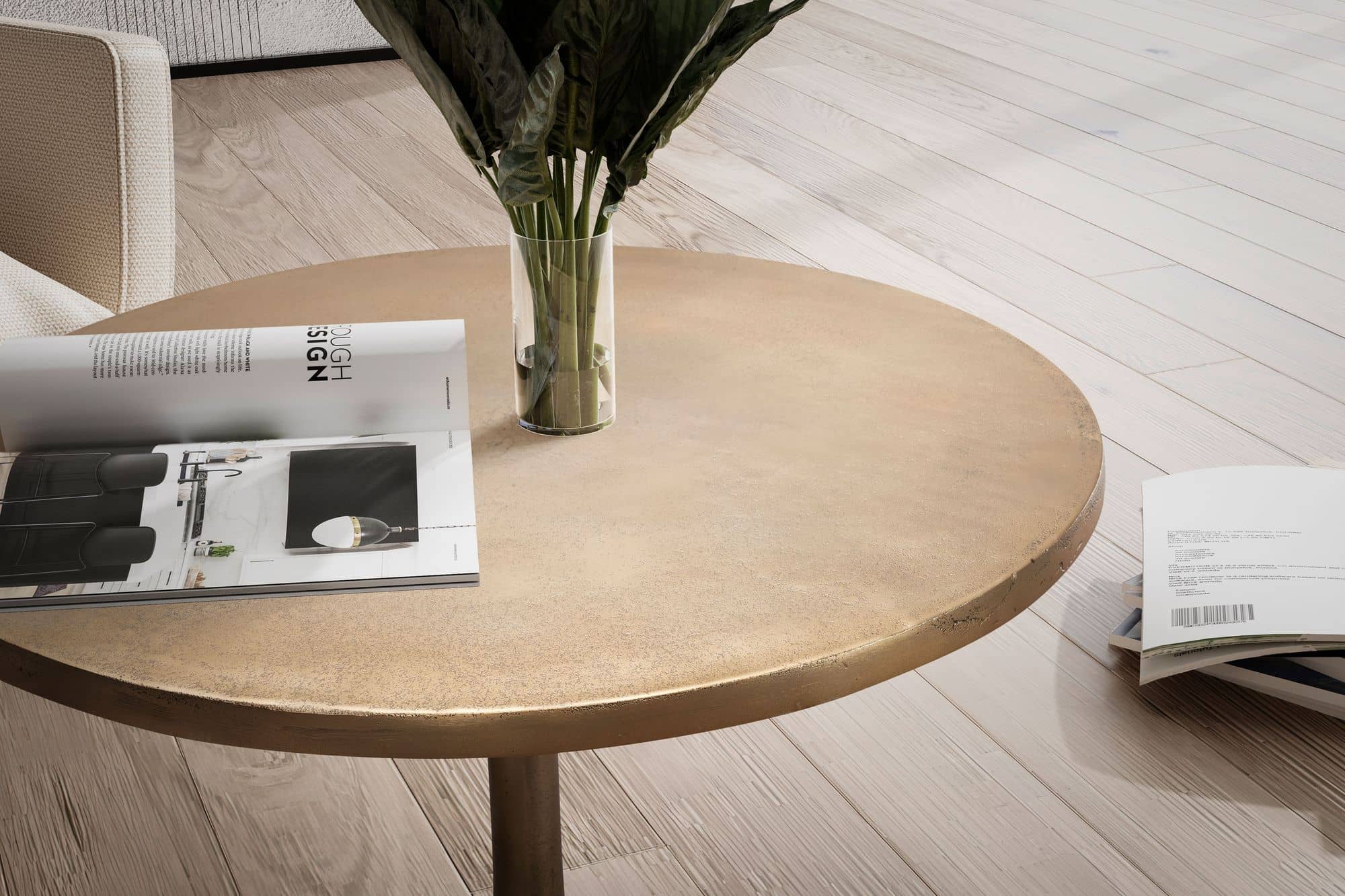 Couchtisch Metall Gold 60x60x46