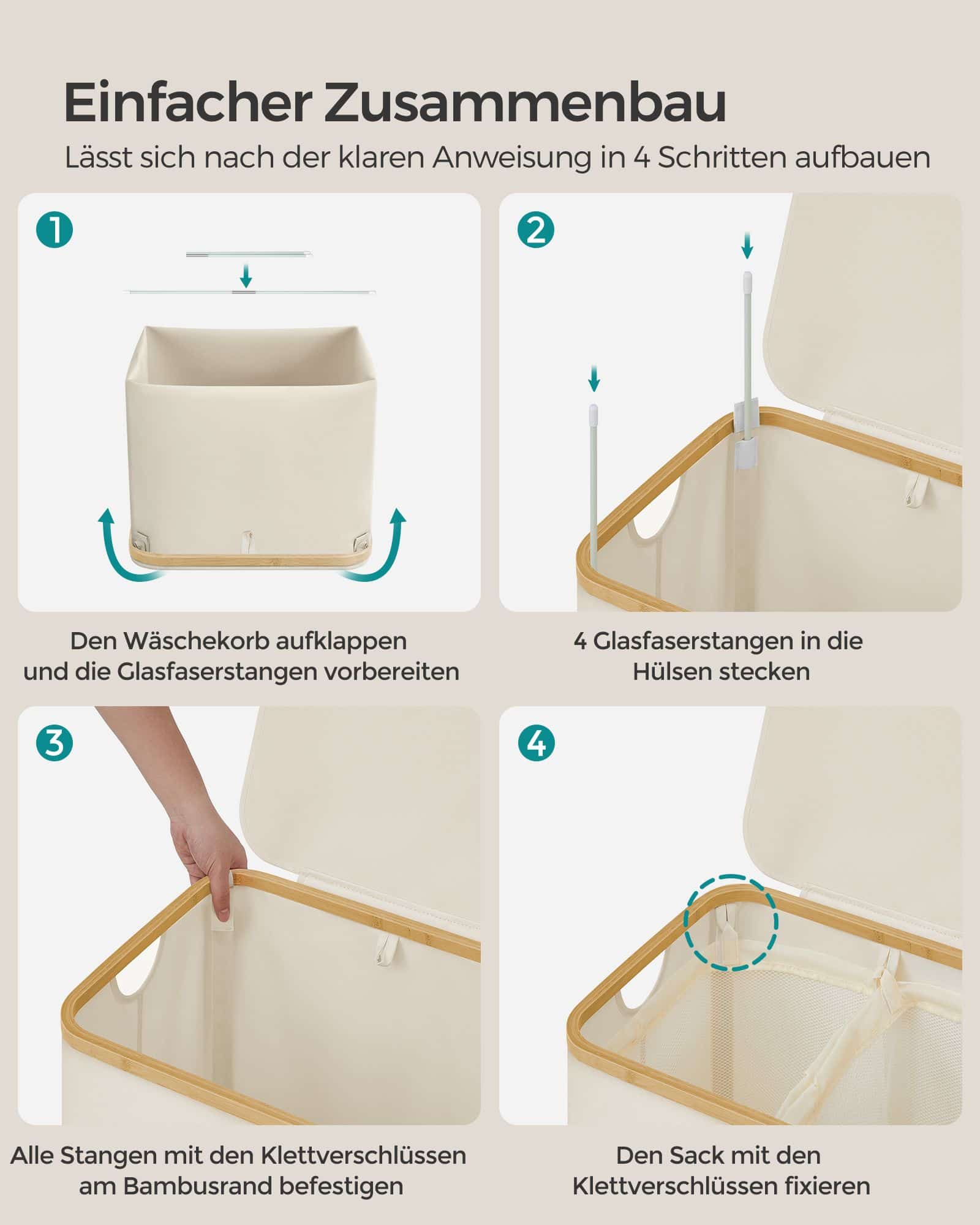 Wäschekorb 2 Fächer mit Deckel weiß Wäschekorb 2 Fächer mit Deckel weiß