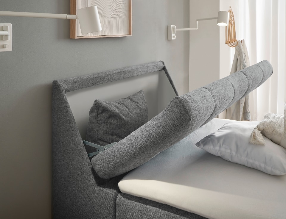 Atlantis-120_Lumos-10-dark-grey_Milieu_Detail_Fkt Ein Hauch von Luxus: Dark Grey Boxbett von ED Exciting Design