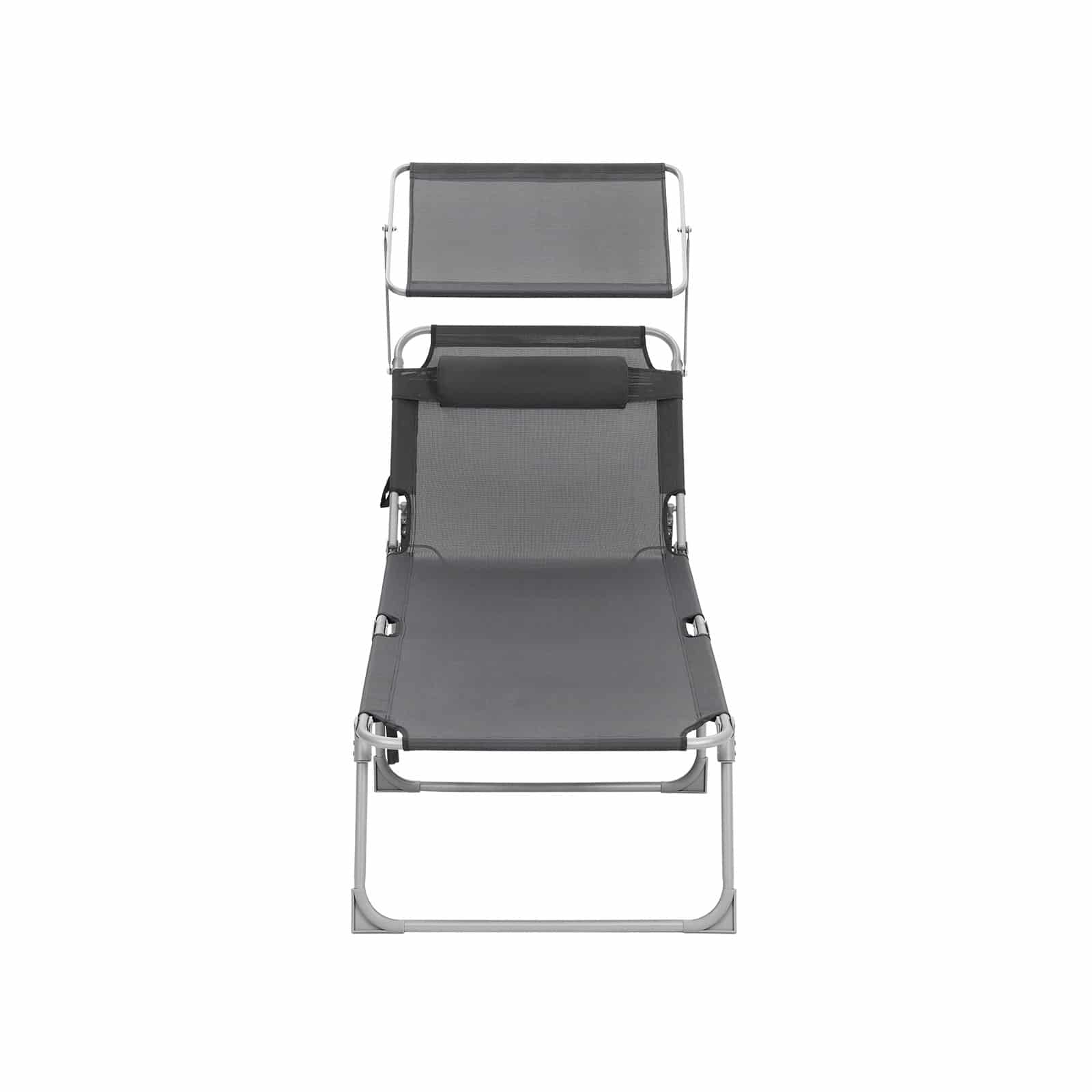 Gartenliege mit Blende Rauchgrau-B34GCB22GYV2 Gartenliege mit Blende Rauchgrau-B34GCB22GYV2