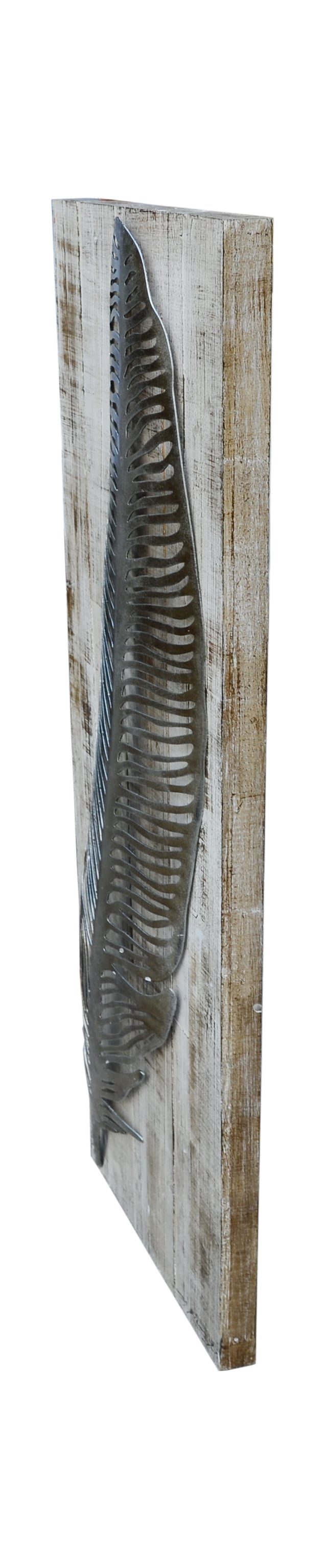 Metall Wandbild Feder 40cm x 120cm Metall Wandbild Feder 40cm x 120cm