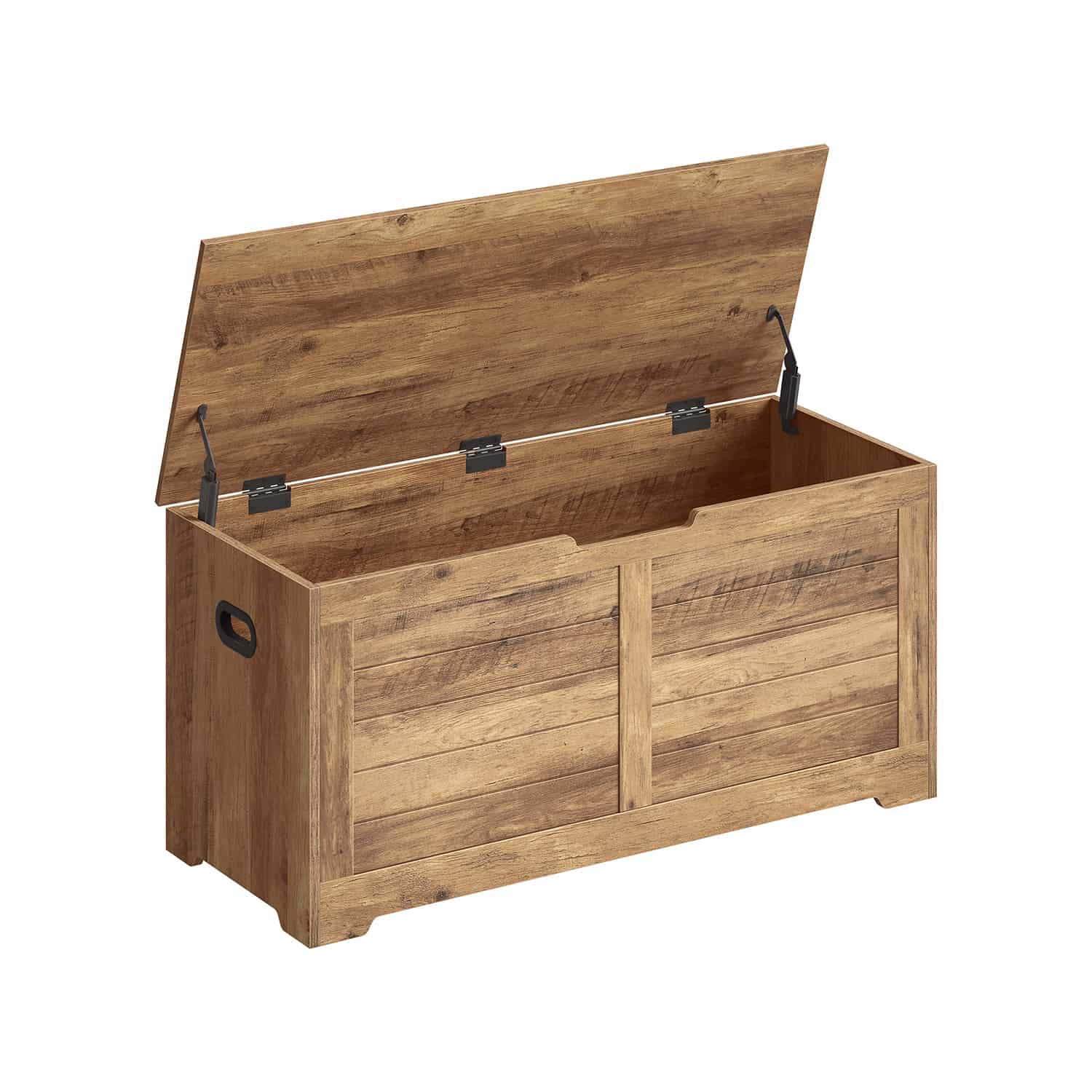 Schuhbank mit Stauraum Landhausstil honigbraun