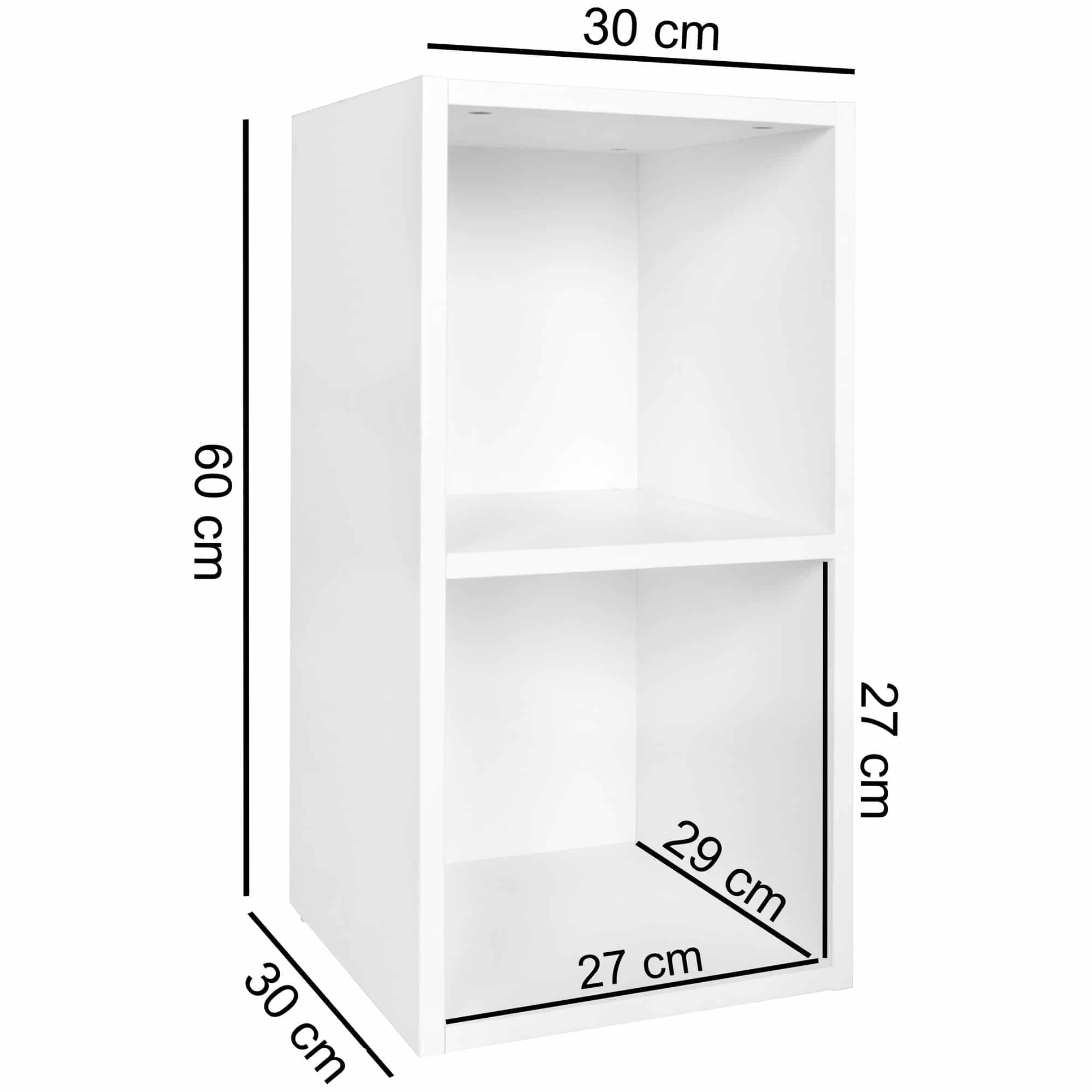 44715-WOHNLING-Standregal-KLARA-weiss_5 Standregal WL5.175 Holz 30x60x30 cm Modern Weiß Regal Klein
