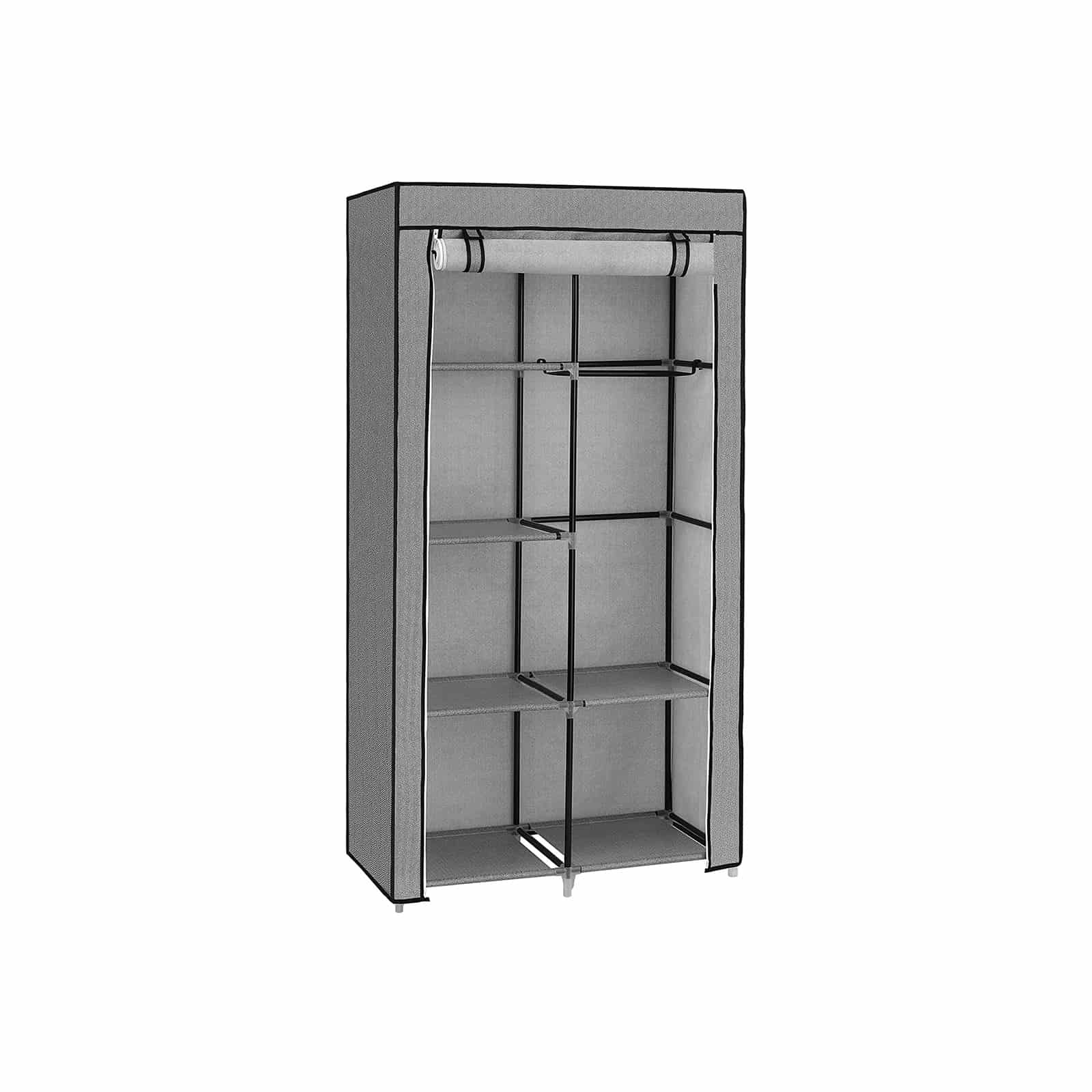 Stoffschrank Metallrohre Grau-RYG084G22 Stoffschrank Metallrohre Grau-RYG084G22