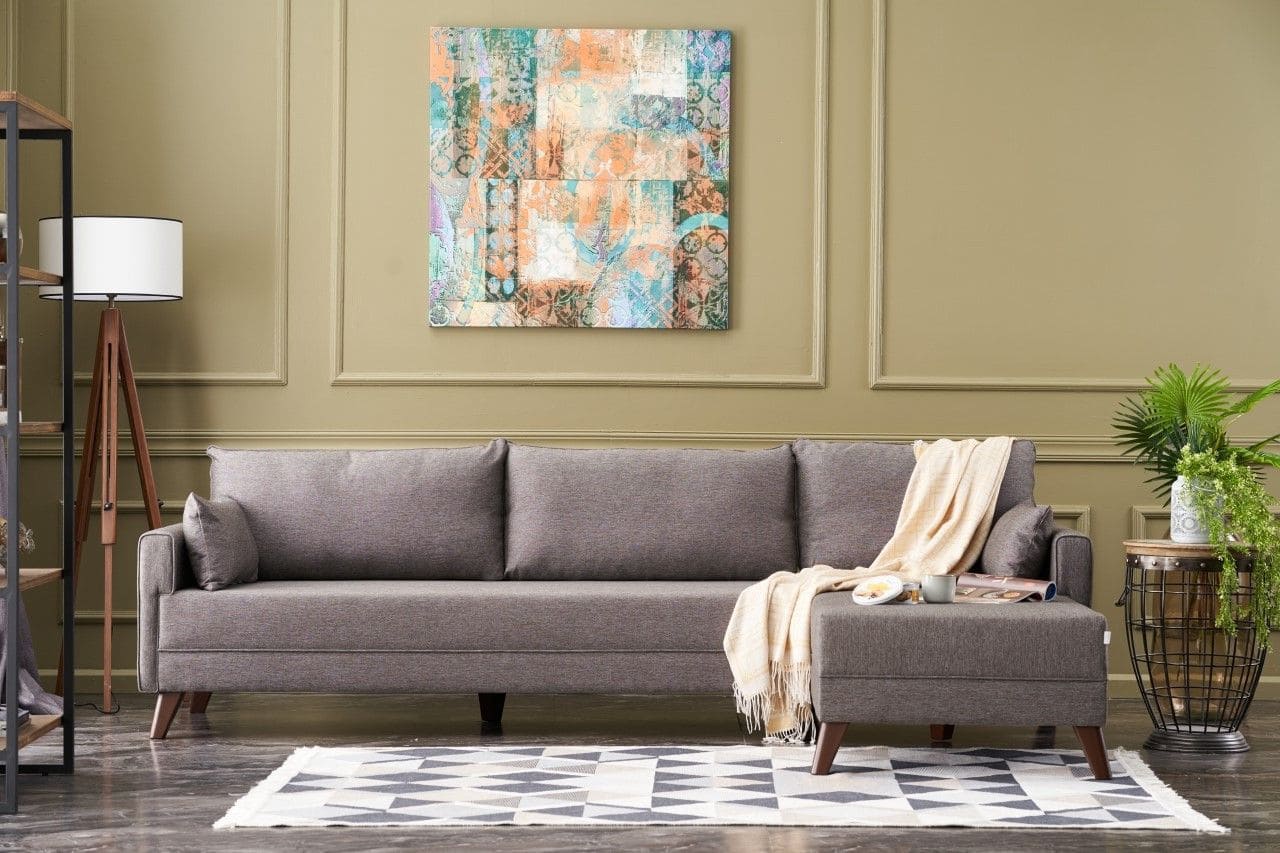 Ecksofa Bella - mit losen Rückenkissen