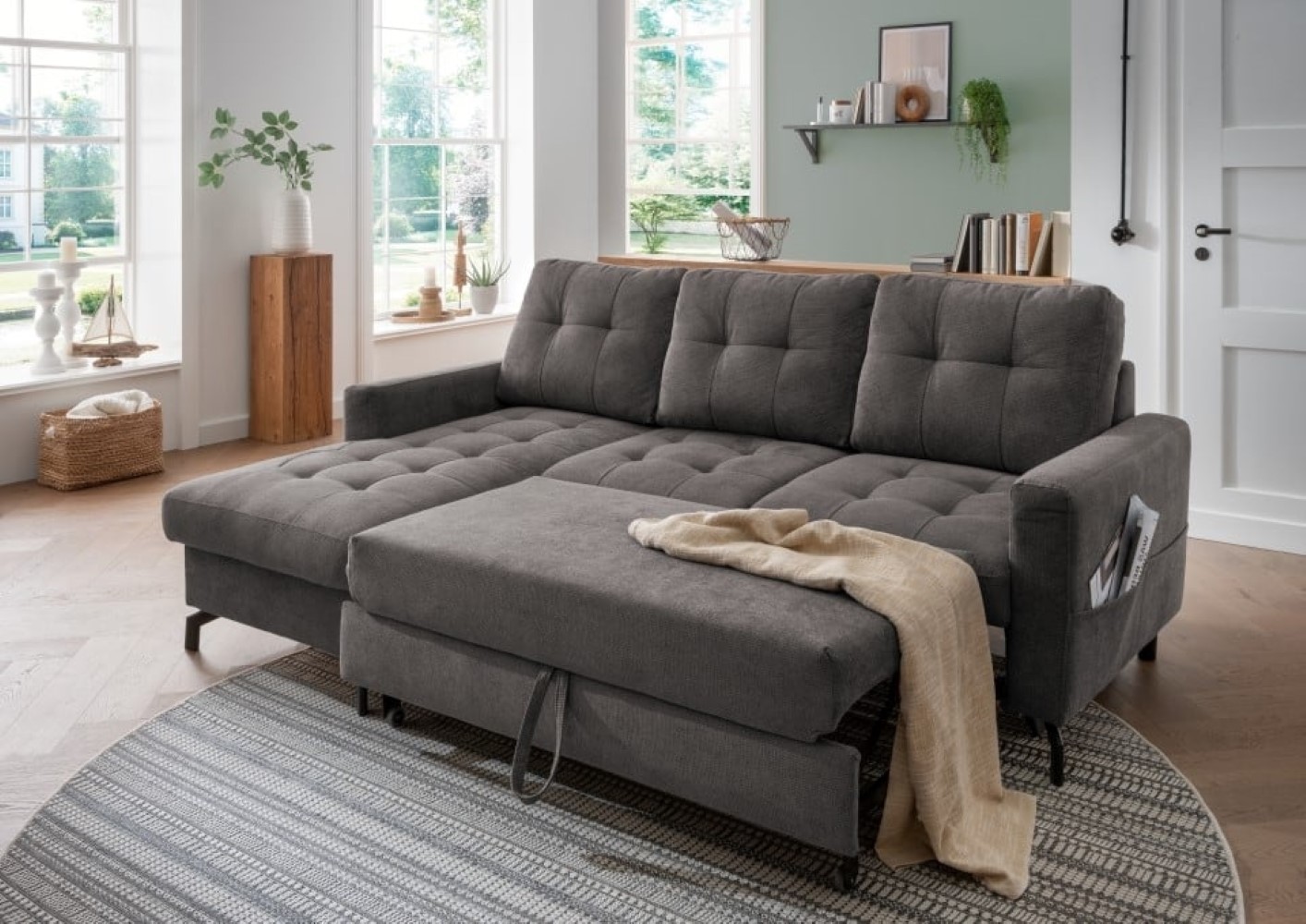 Benformato_Treviso_2F-RECBK_9306_F10-3k2z5V6T1TLA2K Stilvolles Ambiente: Anthrazitfarbenes Benformato Sofa Treviso