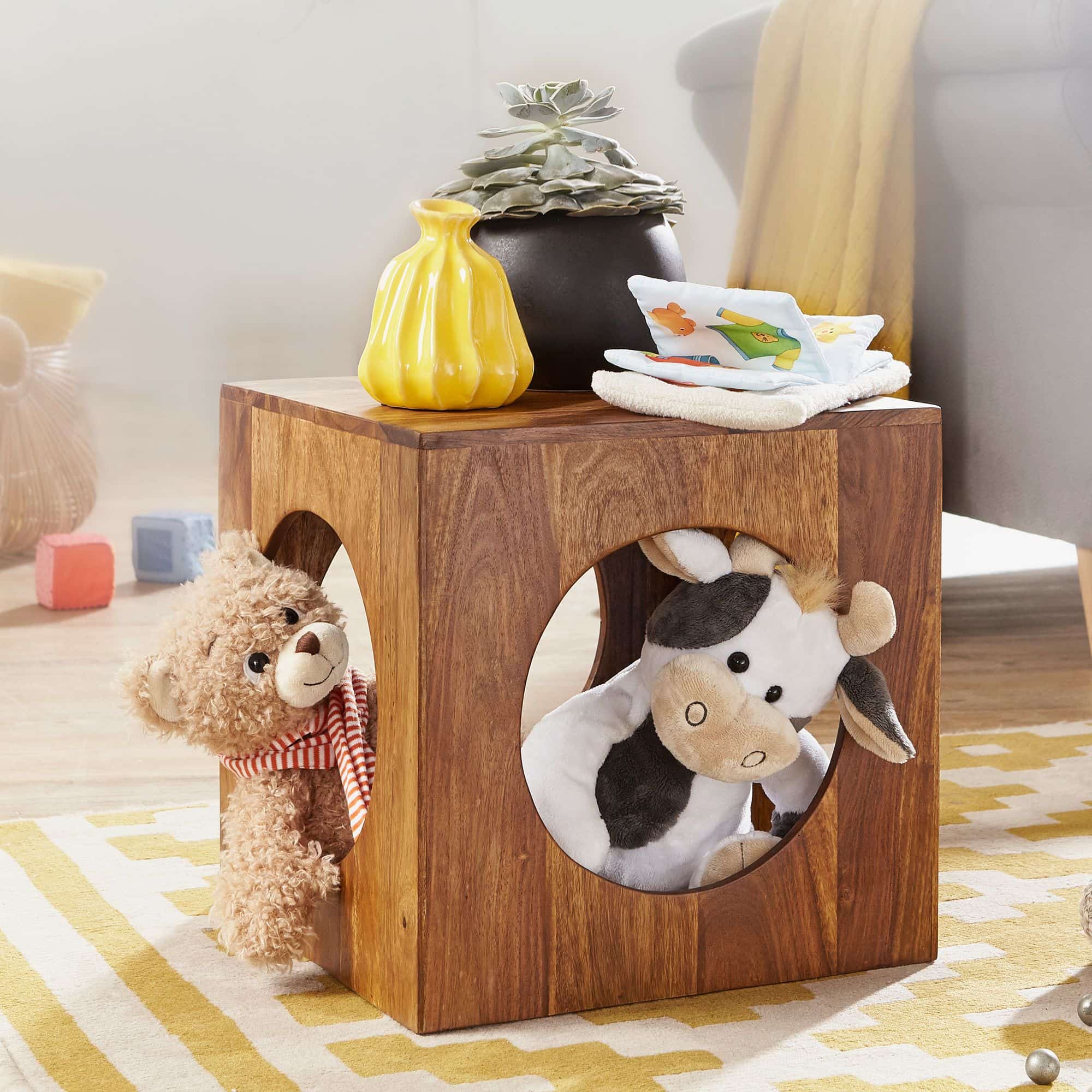 Beistelltisch MUMBAI Sheesham Massivholz 35x35x35 cm Cube Wohnzimmertisch Beistelltisch MUMBAI Sheesham Massivholz 35x35x35 cm Cube Wohnzimmertisch