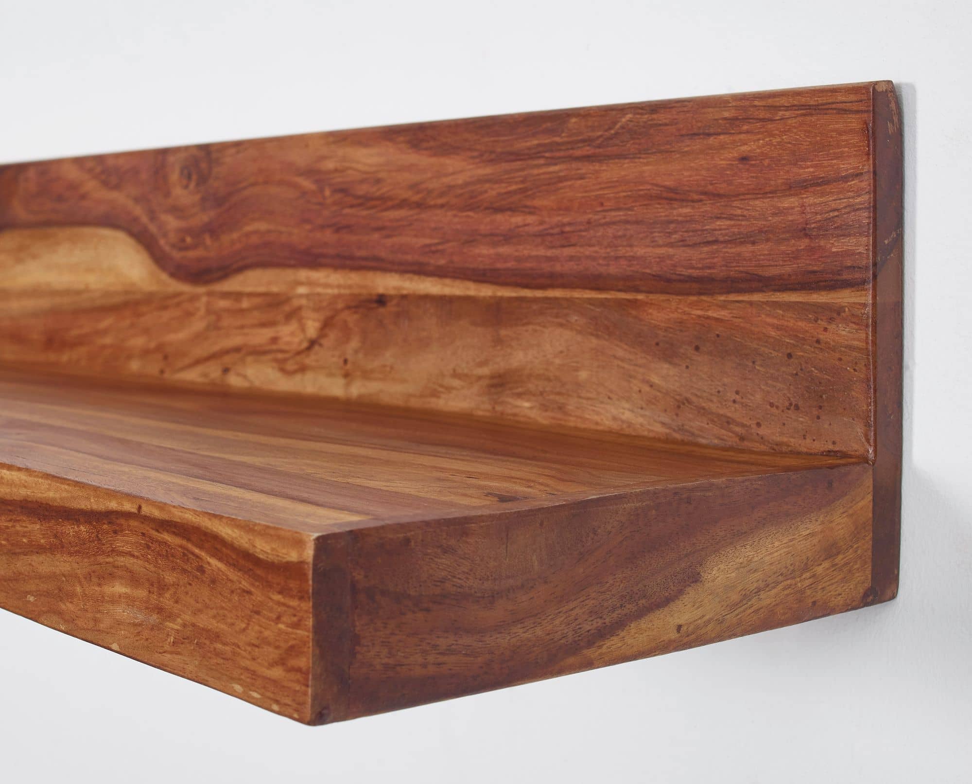 Wandregal MUMBAI Massiv-Holz Sheesham Holzregal 140 cm Landhaus-Stil Hänge-Regal Echt-Holz Wand-Board Natur-Produkt Wandregal MUMBAI Massiv-Holz Sheesham Holzregal 140 cm Landhaus-Stil Hänge-Regal Echt-Holz Wand-Board Natur-Produkt