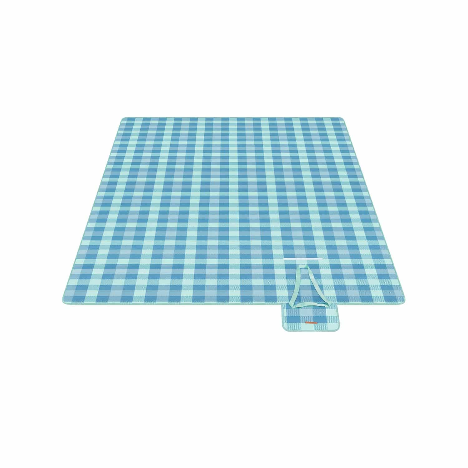 Picknickdecke 300 x 200 cm wasserdicht grün-blau-GCM012Q03 Picknickdecke 300 x 200 cm wasserdicht grün-blau-GCM012Q03