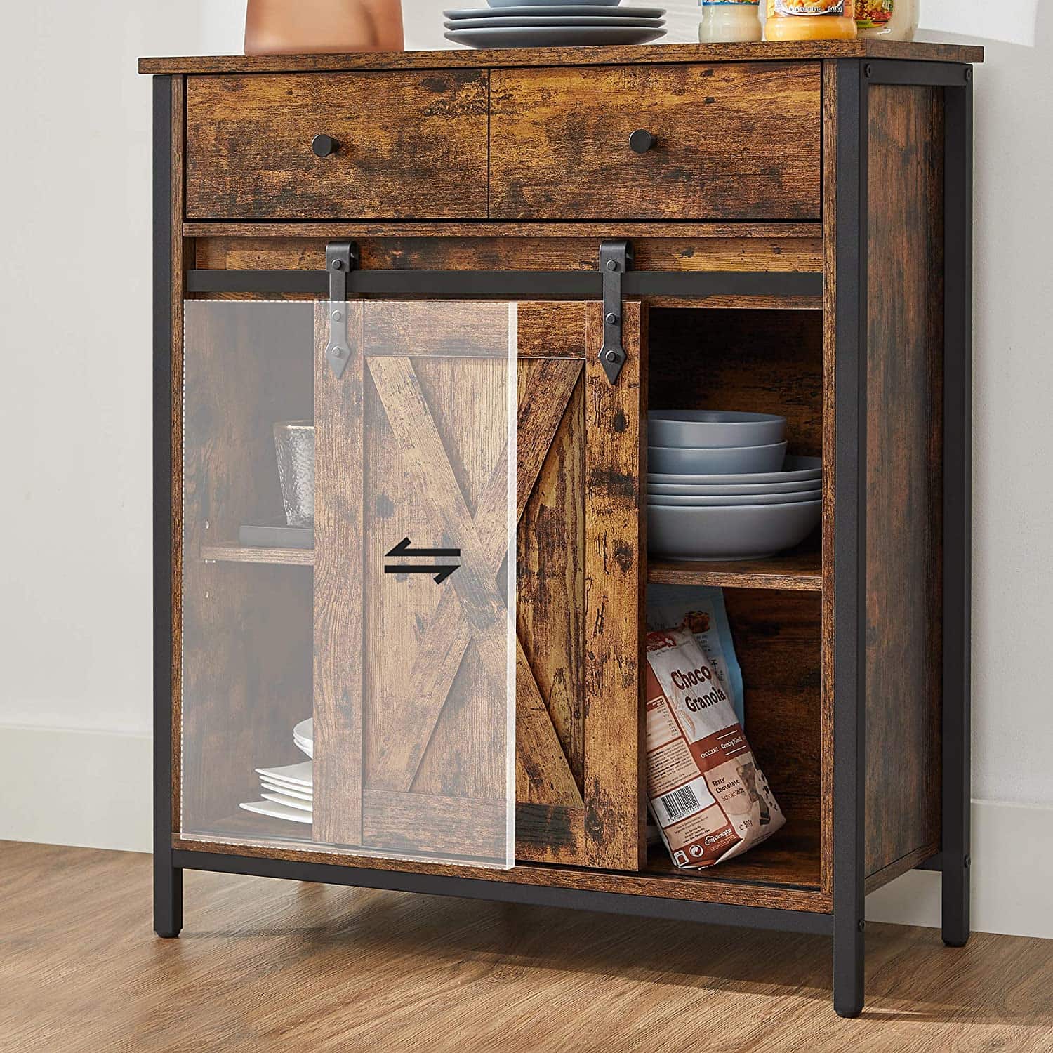 Beistellschrank mit Schublade Industriestil-B34LSC100B01 Beistellschrank mit Schublade Industriestil-B34LSC100B01