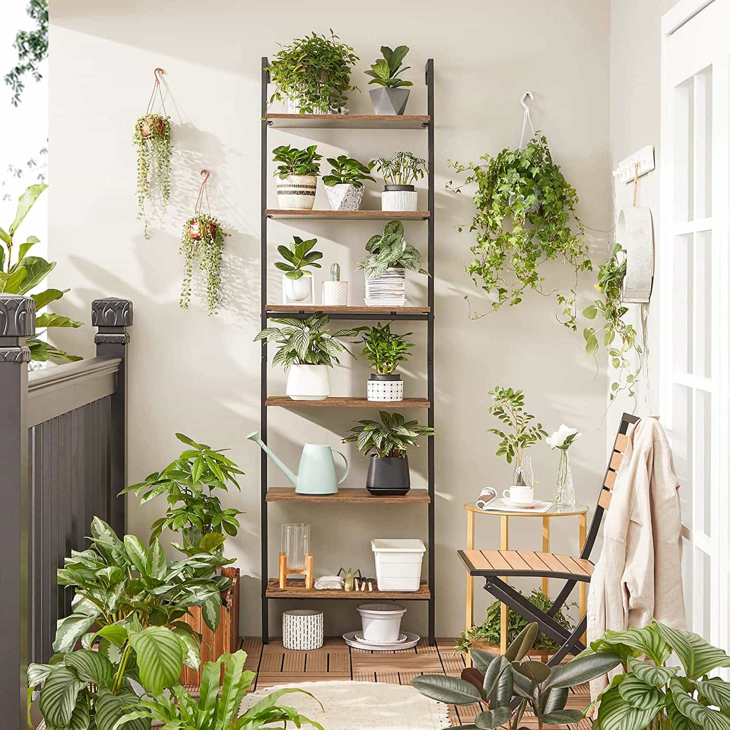 LLS103B01-4 Platzsparendes Design: VASAGLE Standregal 60 x 30 x 204,8 cm