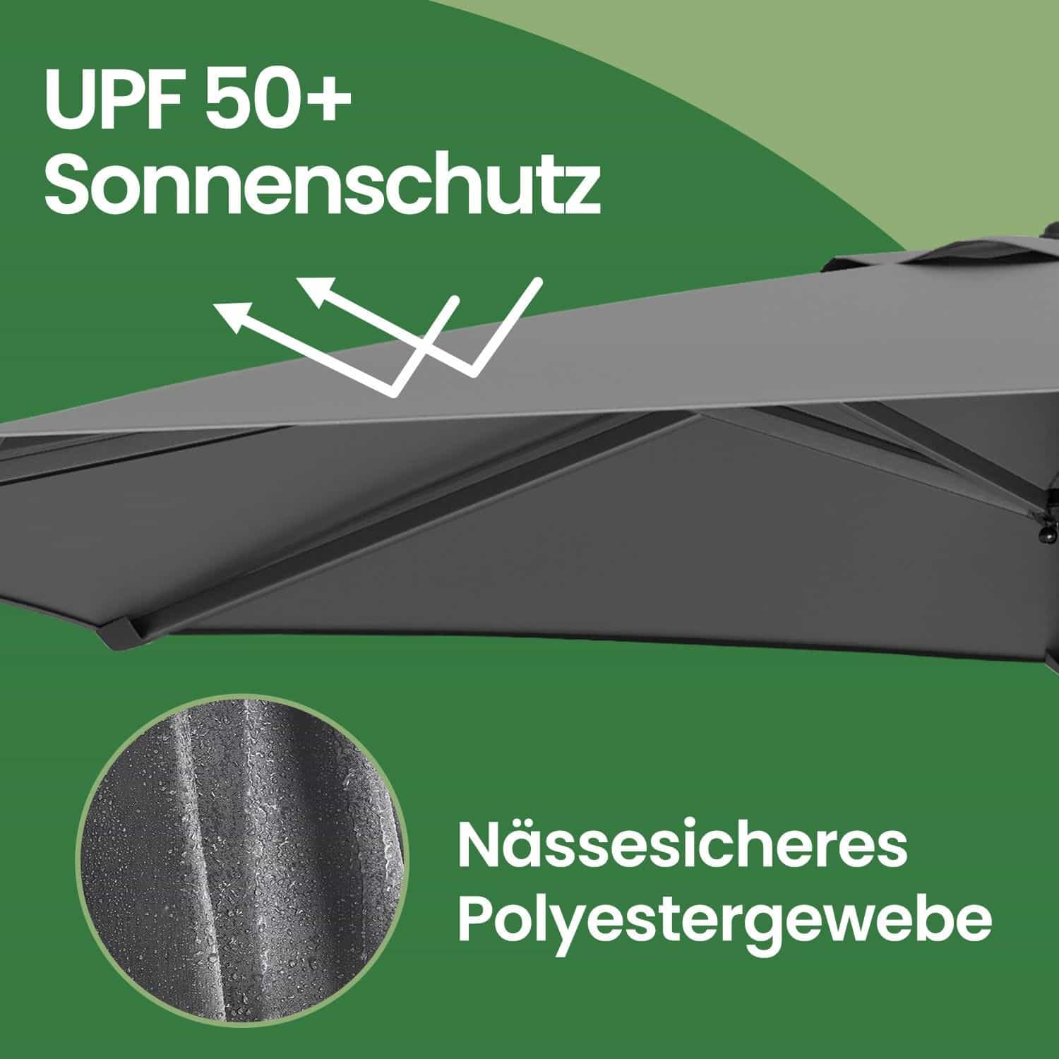 Sonnenschirm 340 cm, UPF 50+, Strandschirm Sonnenschirm 340 cm, UPF 50+, Strandschirm