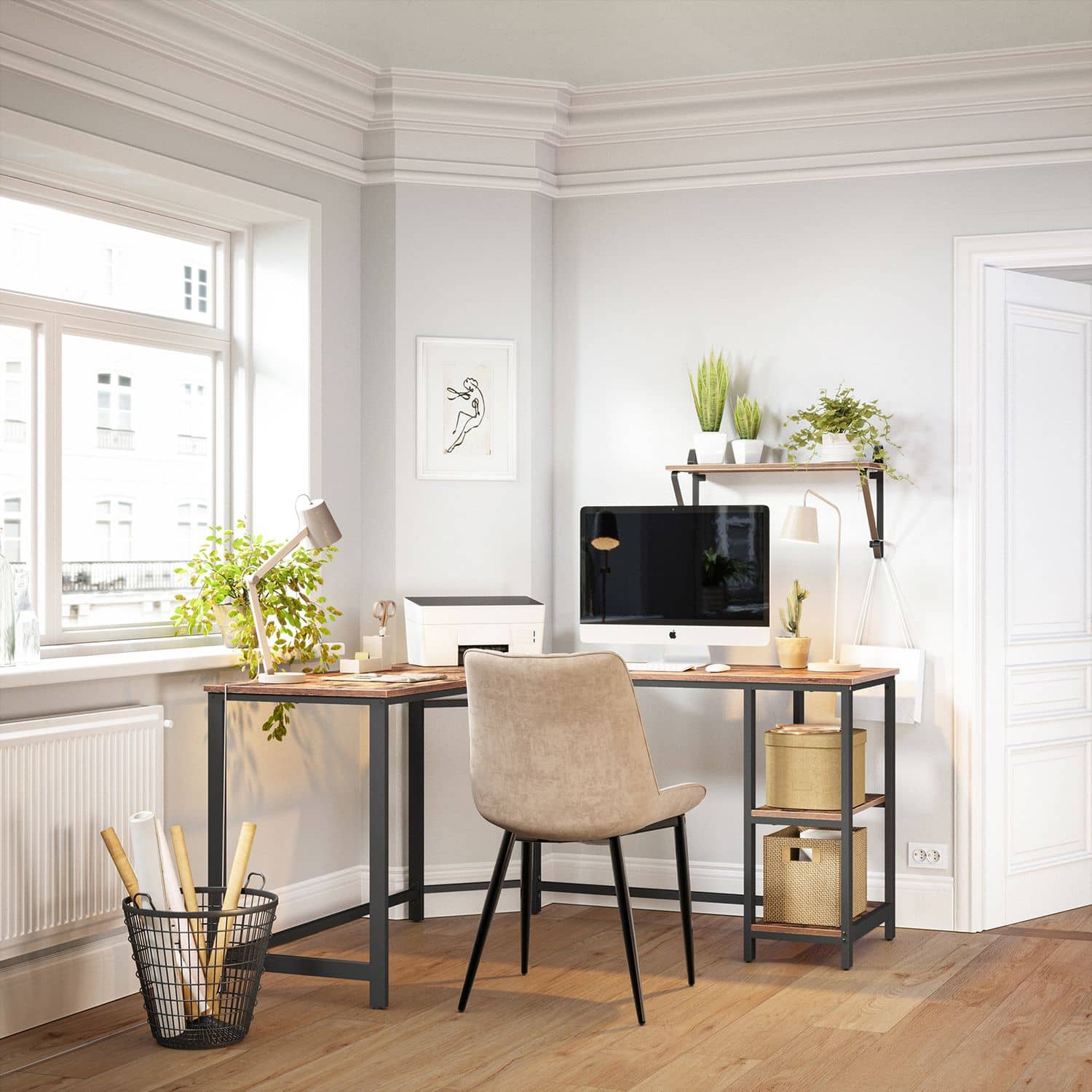 Industrie Look Eckschreibtisch-B34LWD72X Industrie Look Eckschreibtisch-B34LWD72X